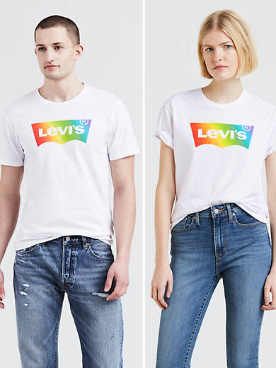 Levi's® Pride Logo Tee Shirt - White | Levi's® US