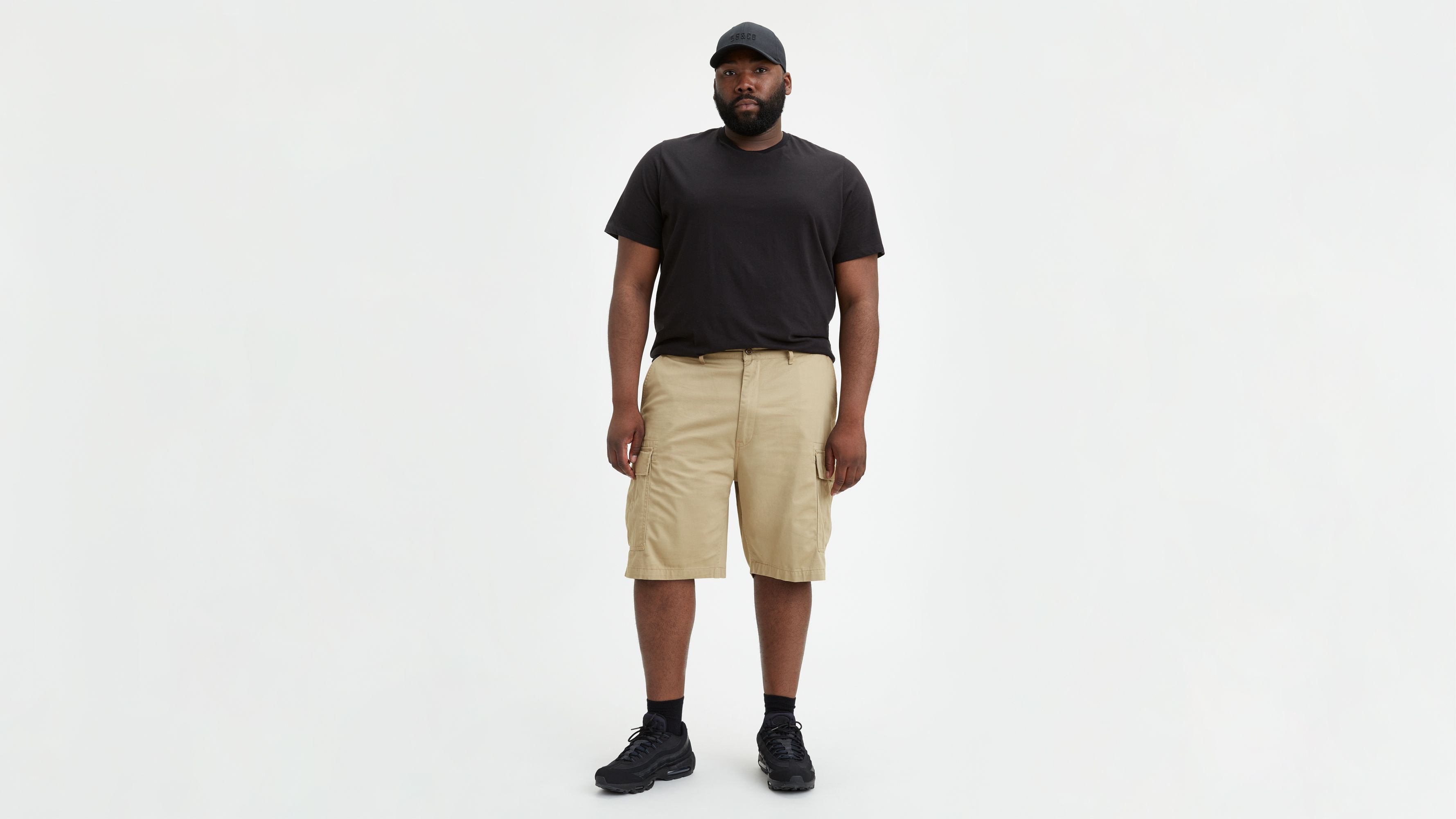 big mens khaki shorts
