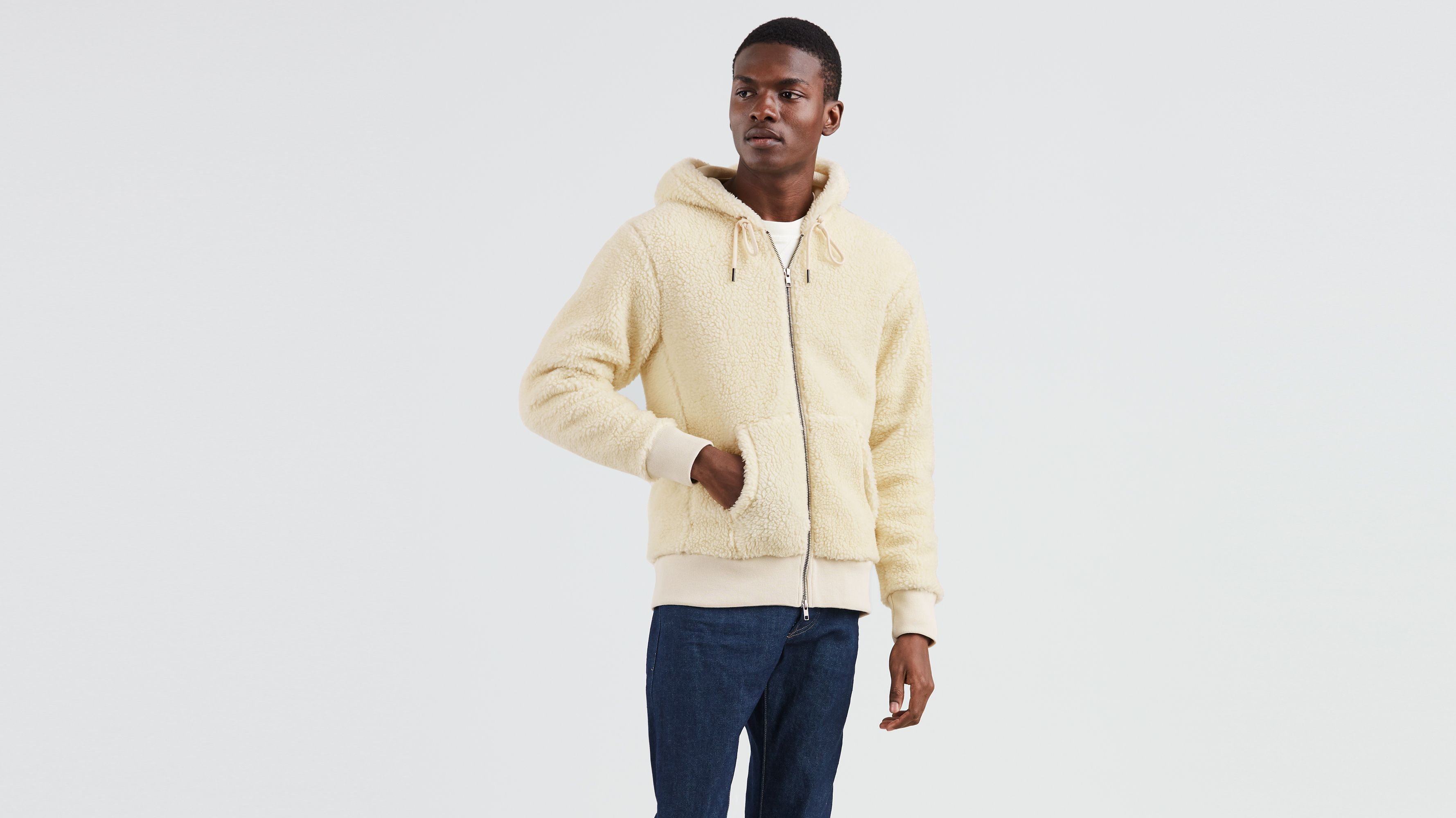 Levis hoodie mens online white