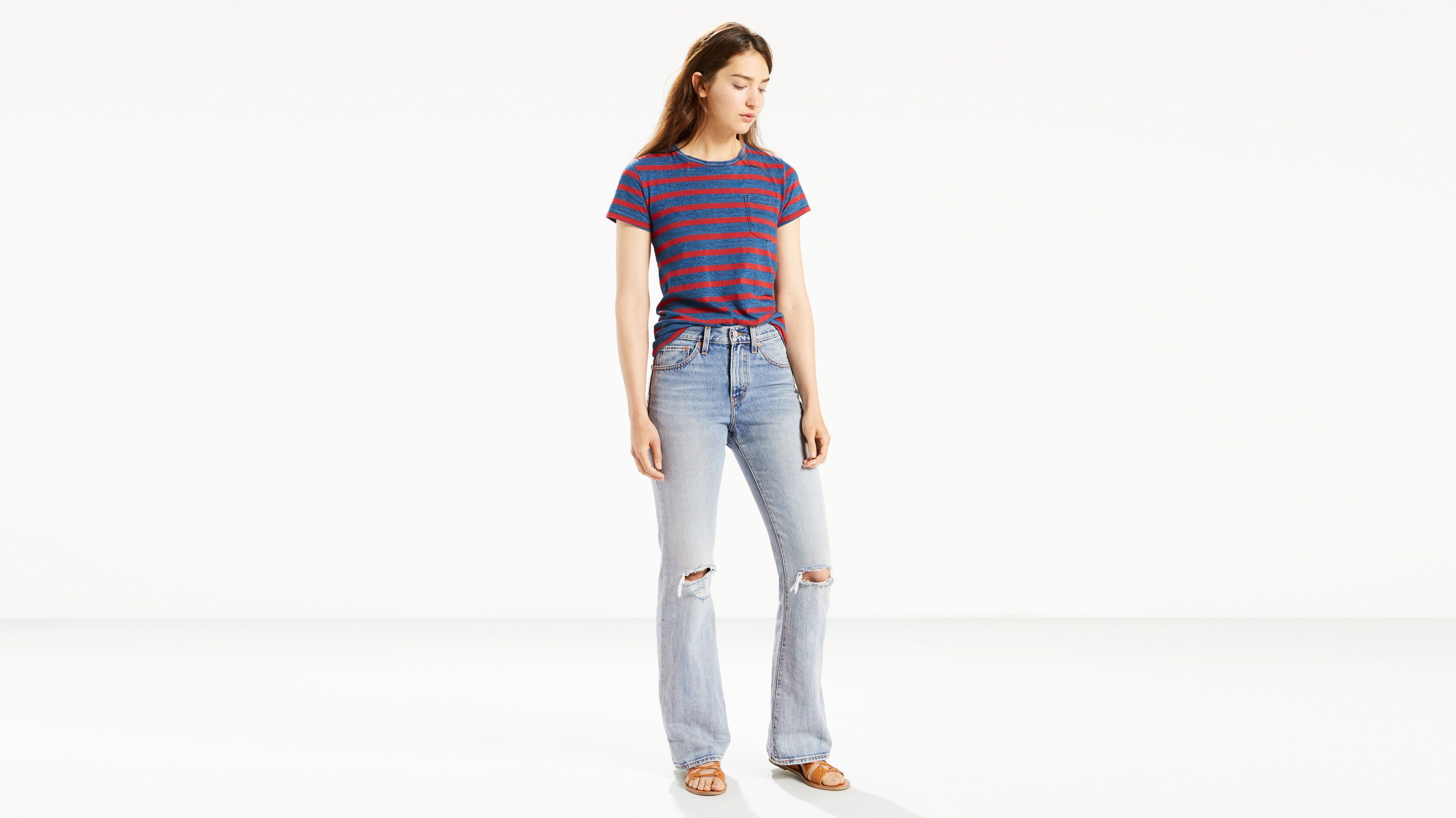 women's levi's flare jeans