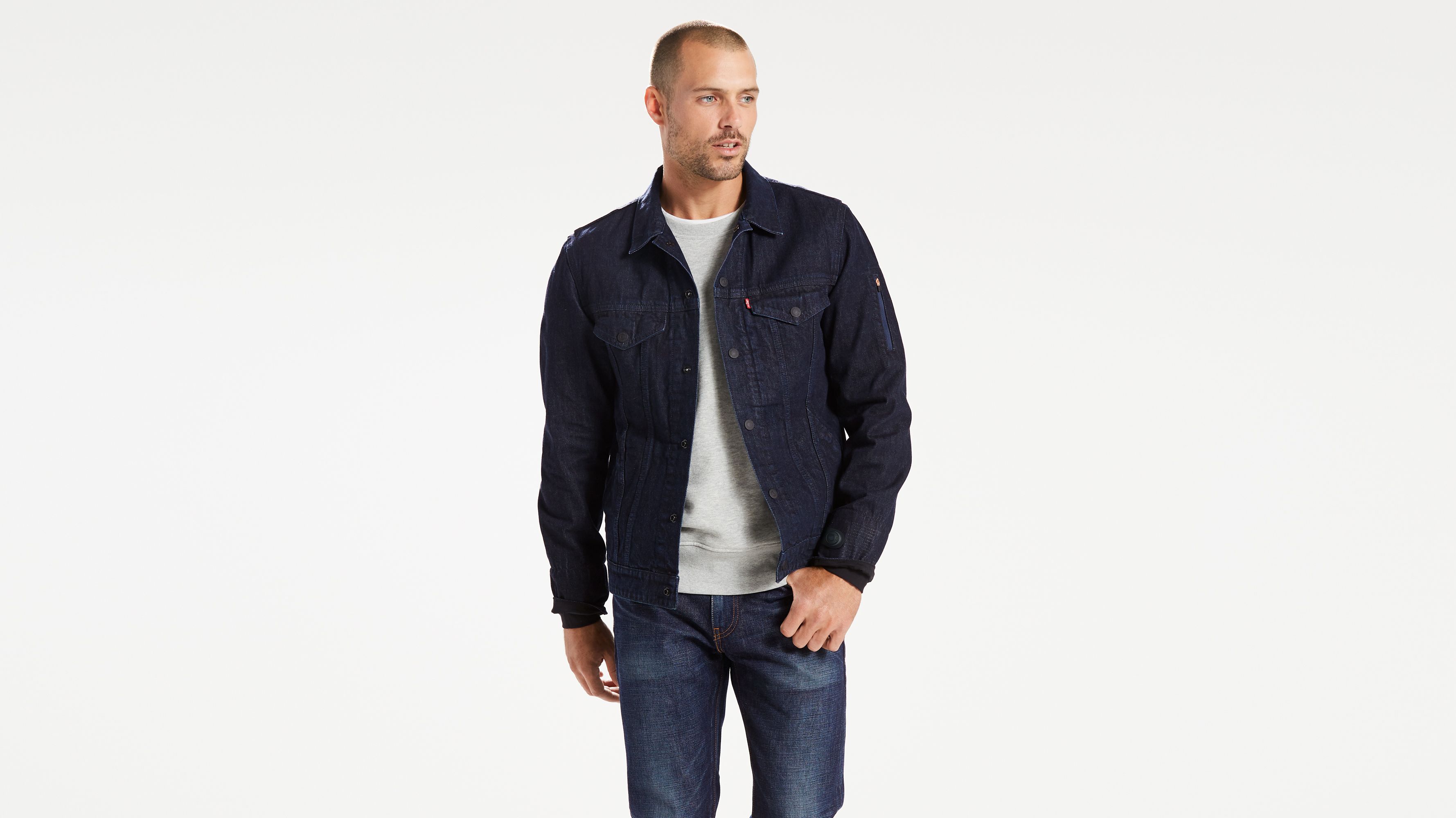 levi's commuter trucker jacket with jacquard by google