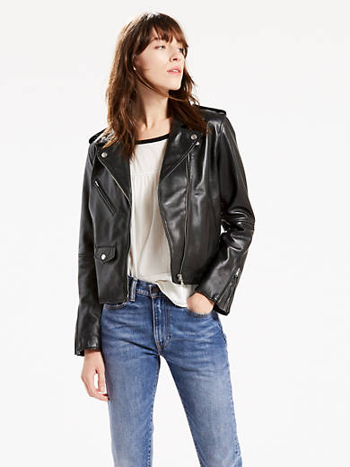 currency The actual perfume Relaxed Leather Moto Jacket - Black | Levi's® US