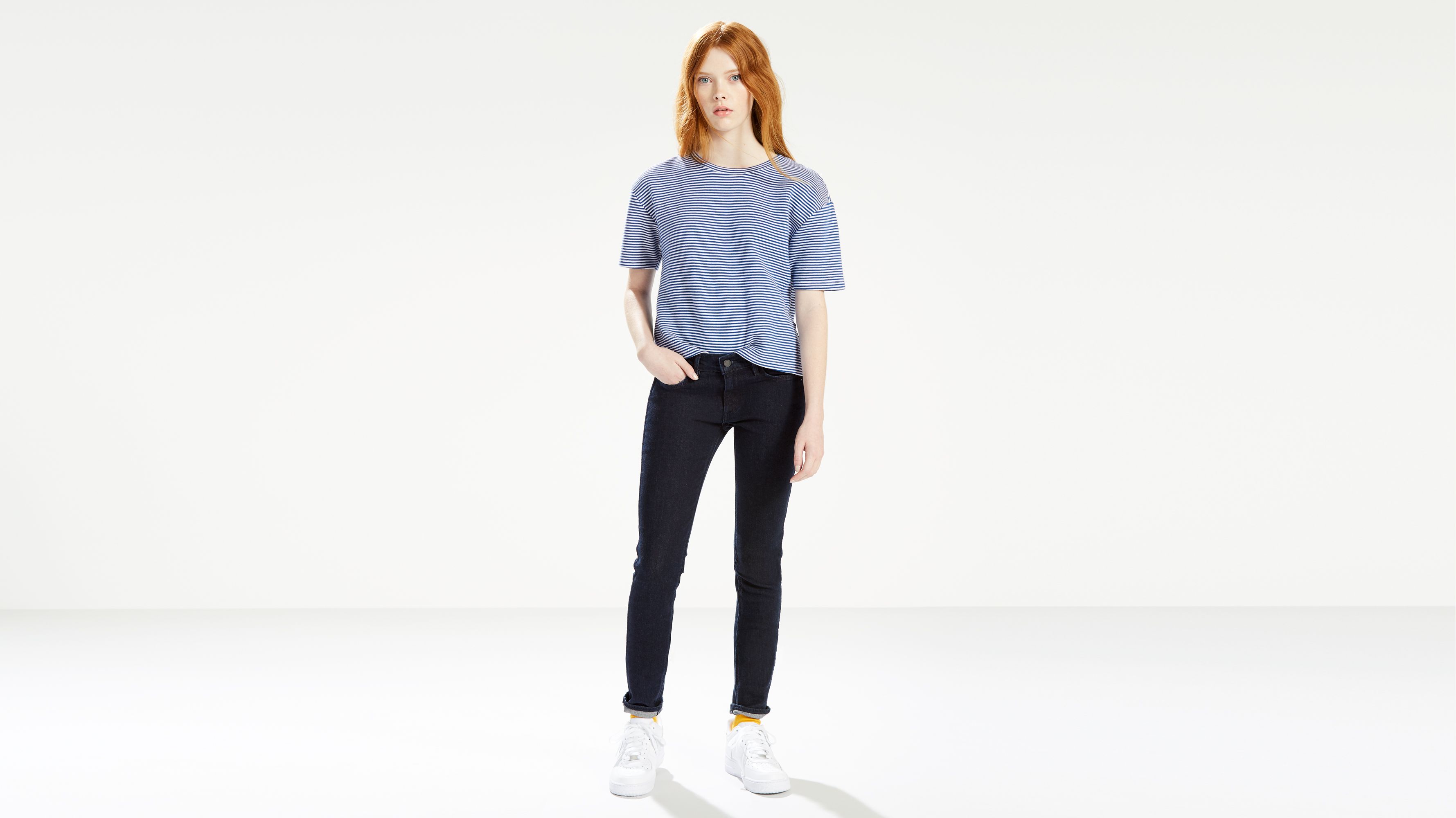 line 8 mid skinny jeans