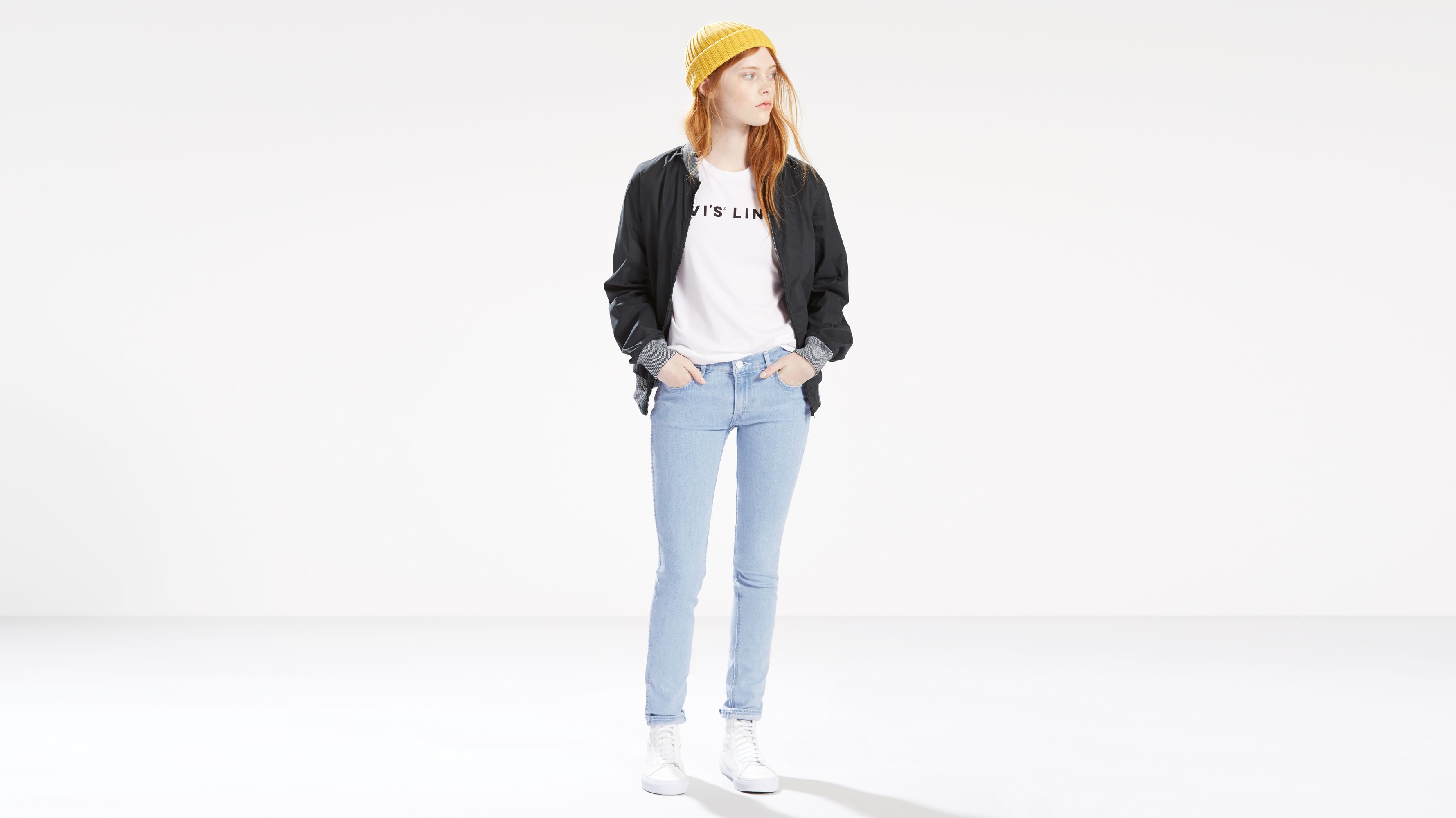 line 8 mid skinny jeans