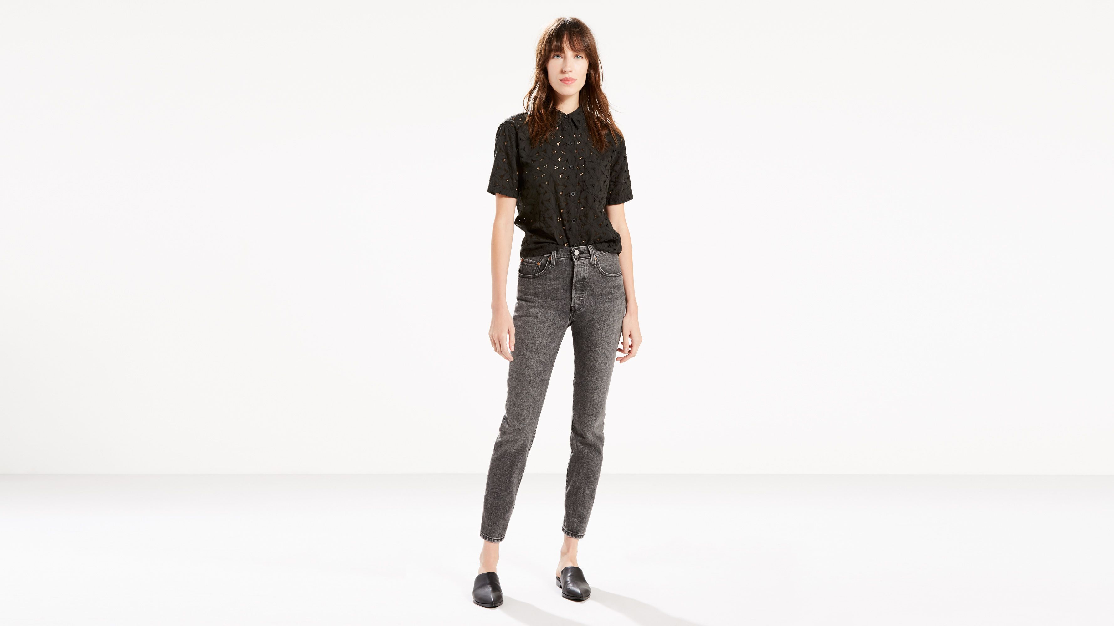 levi's black 501 skinny jeans