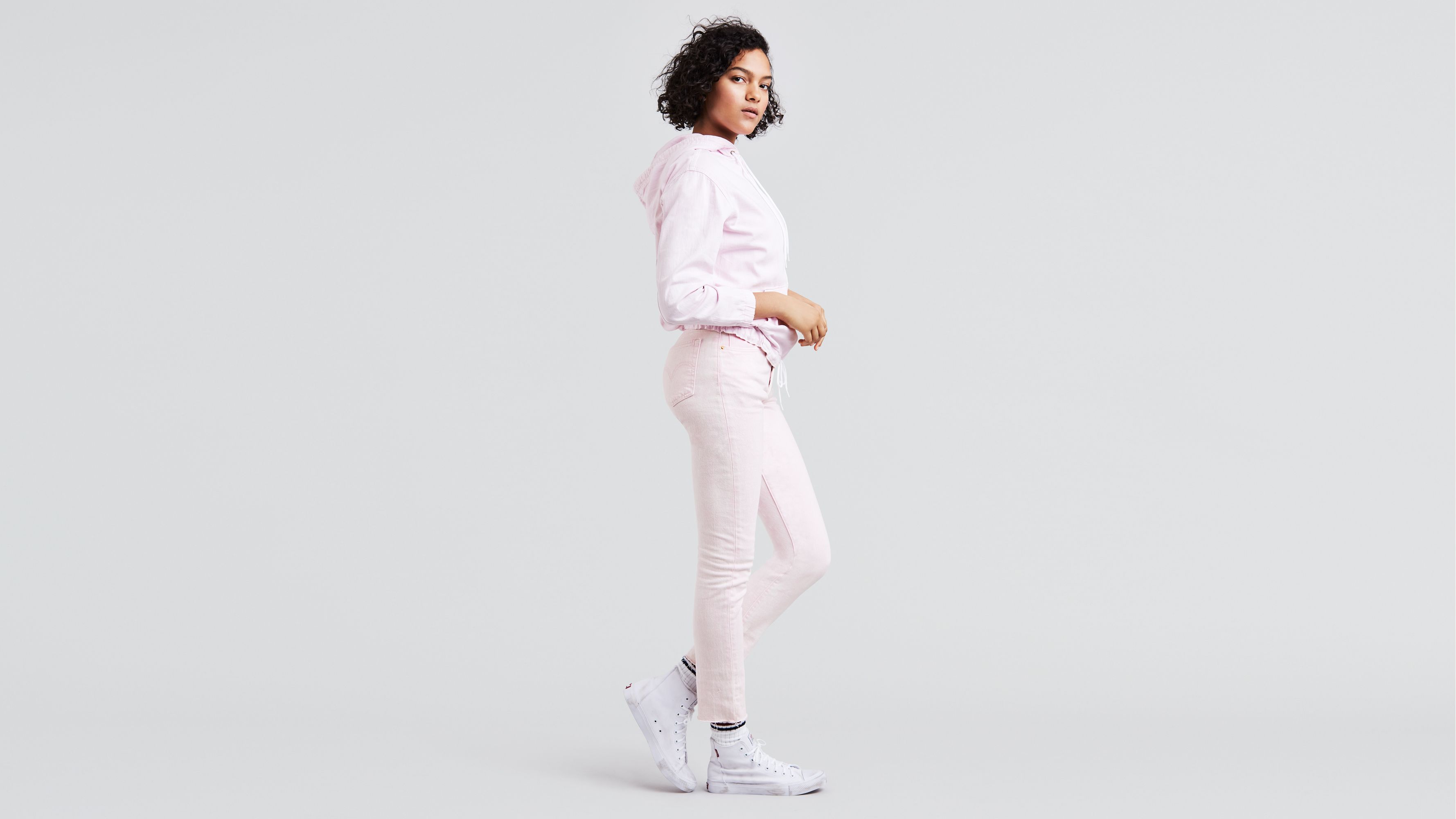 pink levis jeans 501