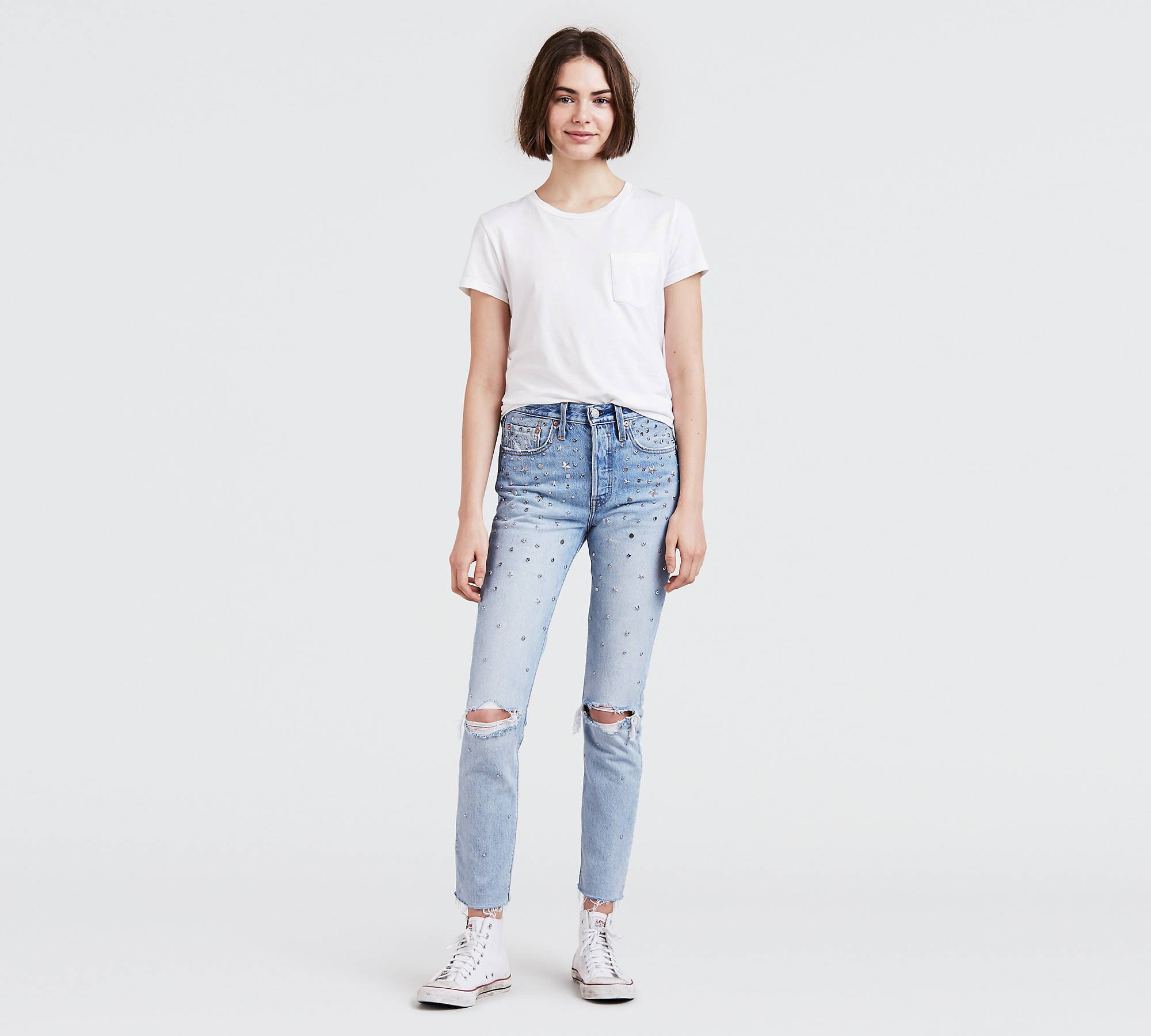 Studded 501® Skinny Women's Jeans - Light Wash | Levi's® US