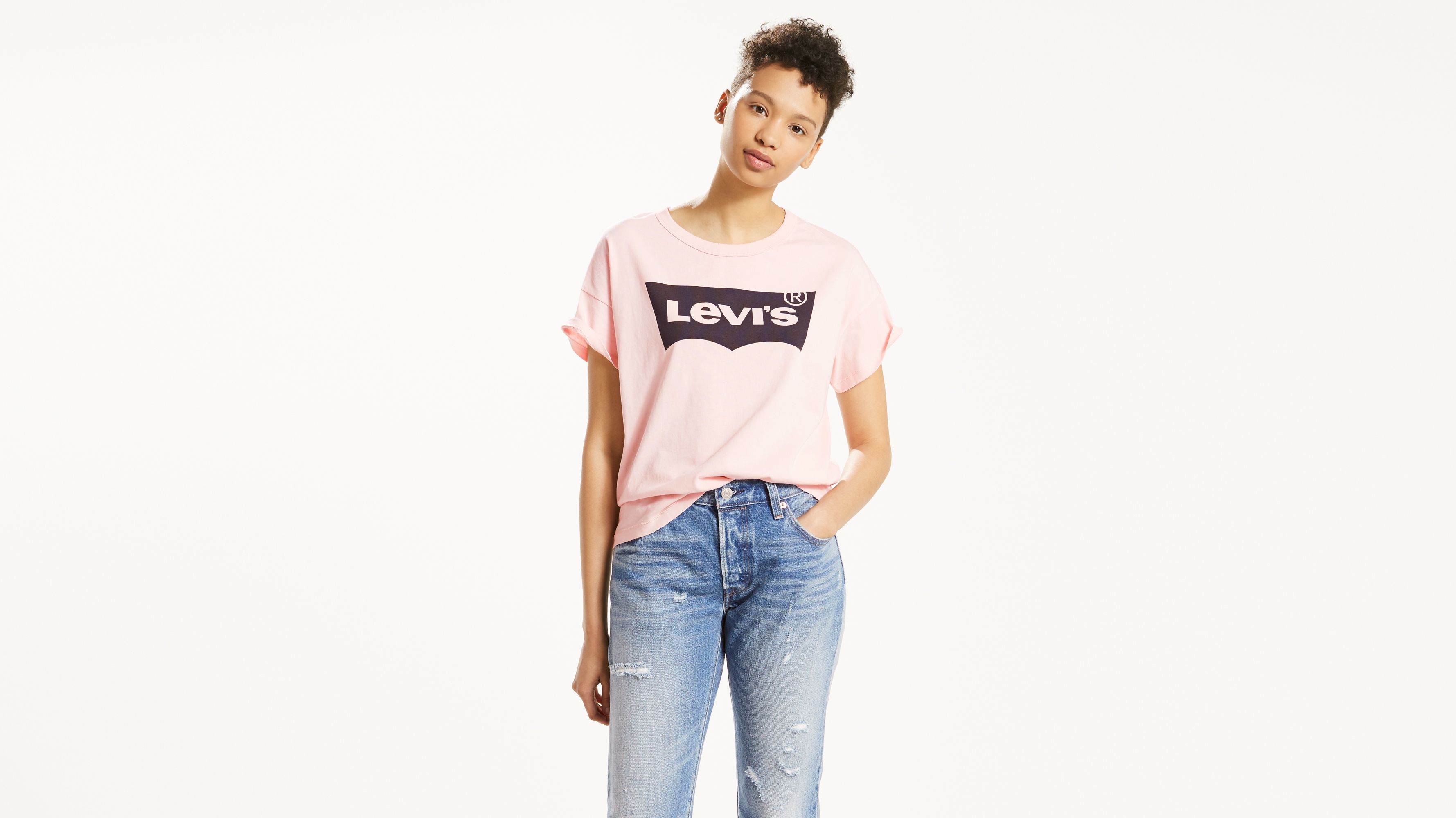 Image of Levi's Authentic Logo Tee Shirt T-Shirt - Women's S