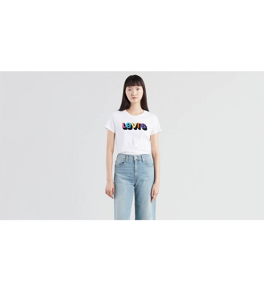 3d Levi's® Cropped Tee Shirt - White | Levi's® US