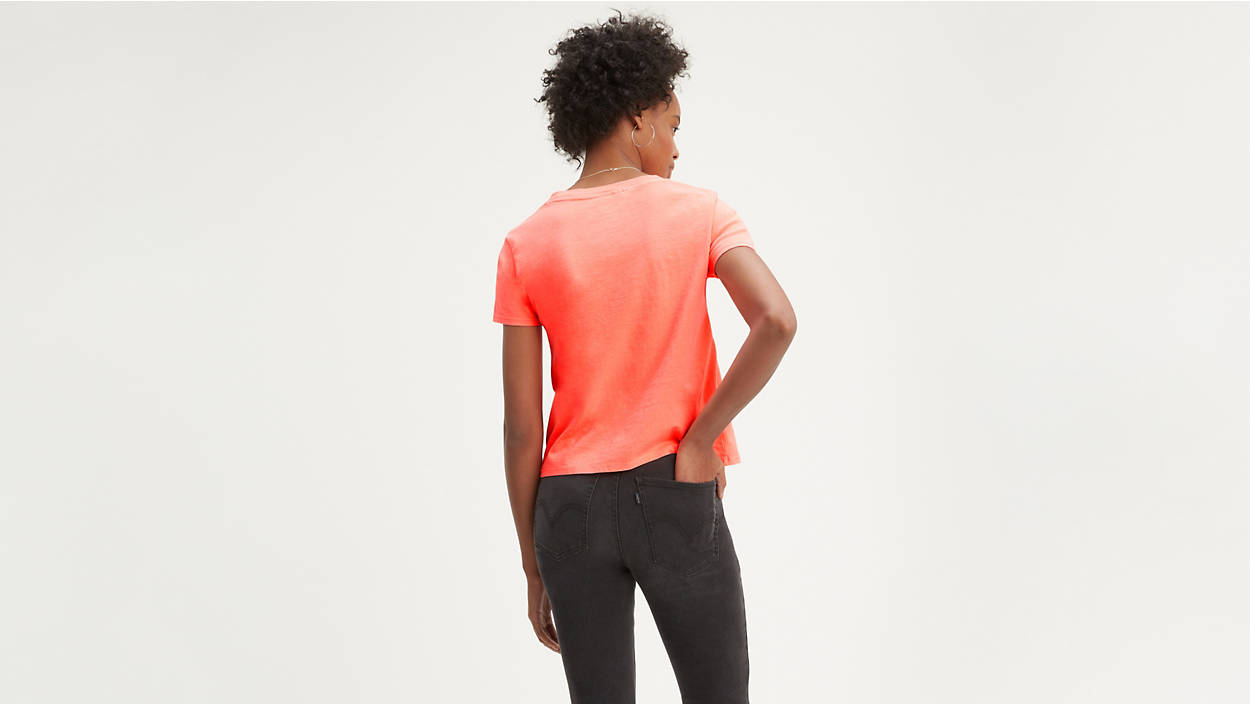 3d Levi's® Cropped Tee Shirt - Orange | Levi's® US