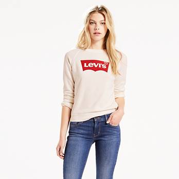 White graphic crewneck sweatshirt Clearance