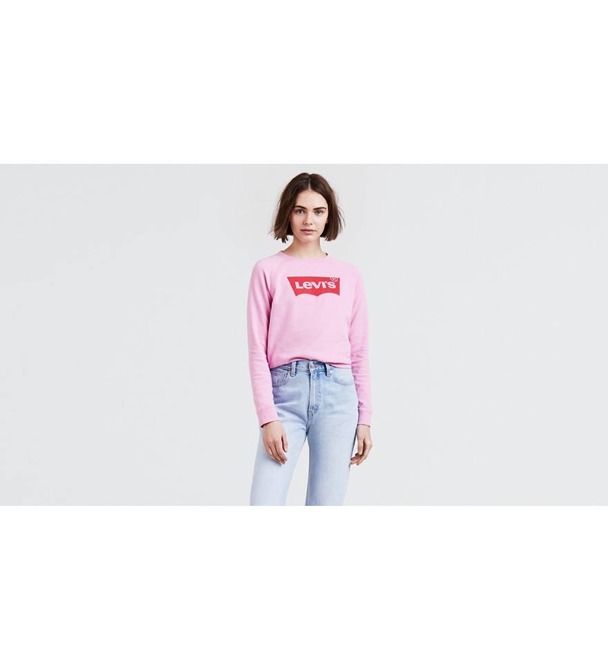 Levi's® Logo Crewneck Sweatshirt - Pink | Levi's® US