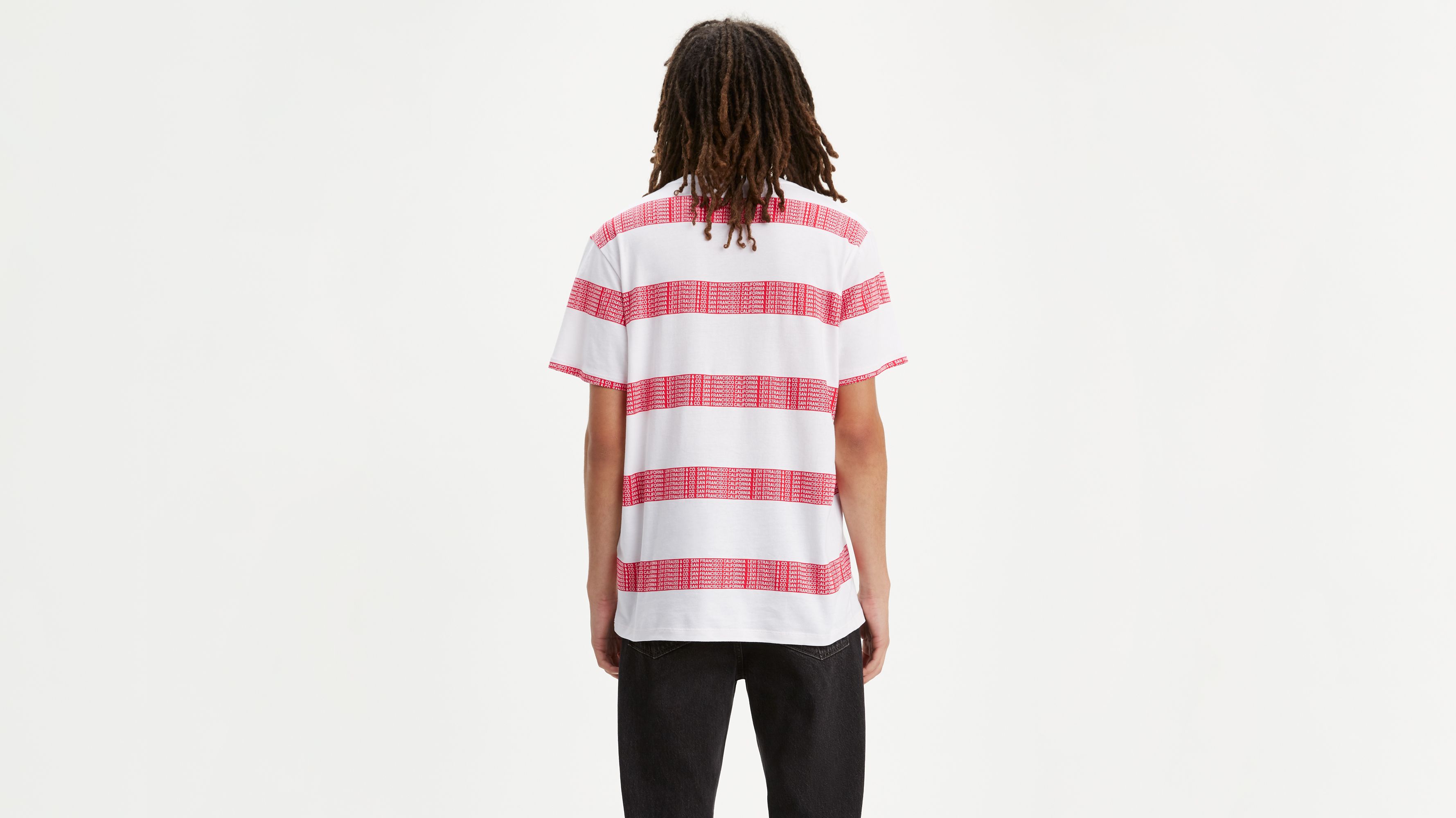 Striped Sunset Pocket Tee Shirt - Red | Levi's® US