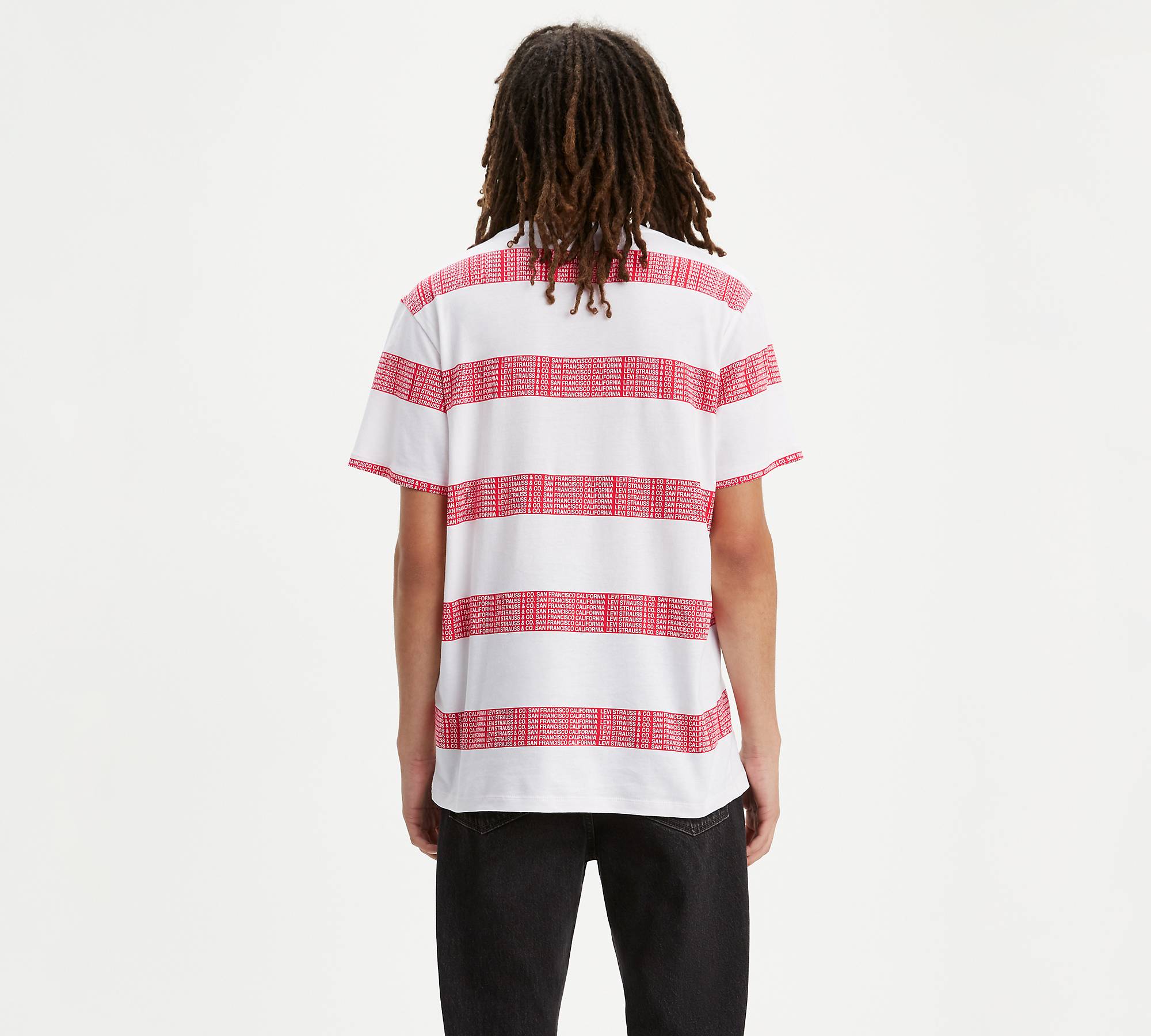 Striped Sunset Pocket Tee Shirt - Red | Levi's® US