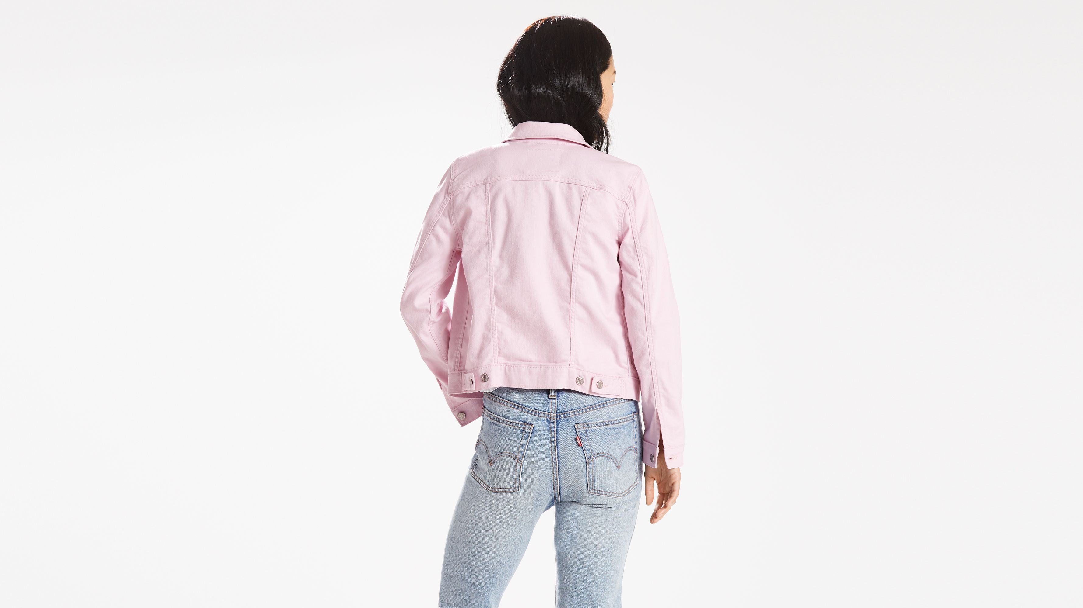 levi pink denim jacket