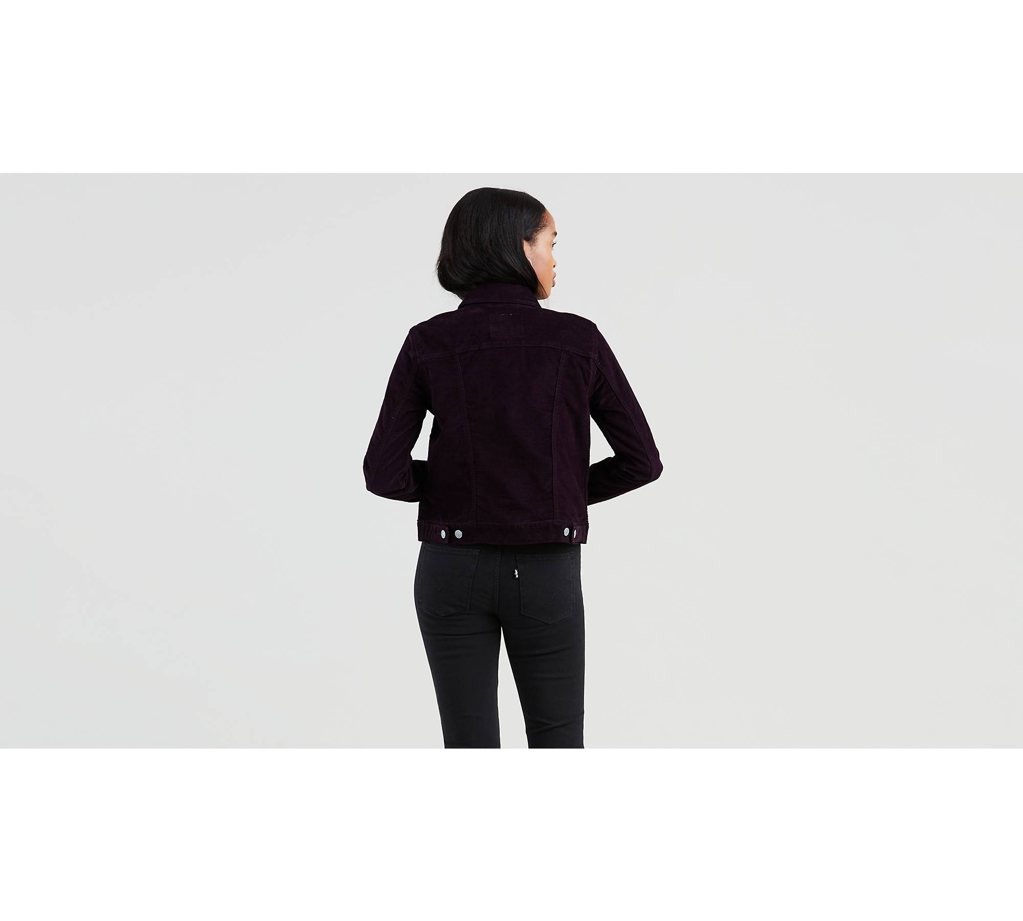 LEVIS Lightly Washed Denim Jacket For Women (Purple, S)