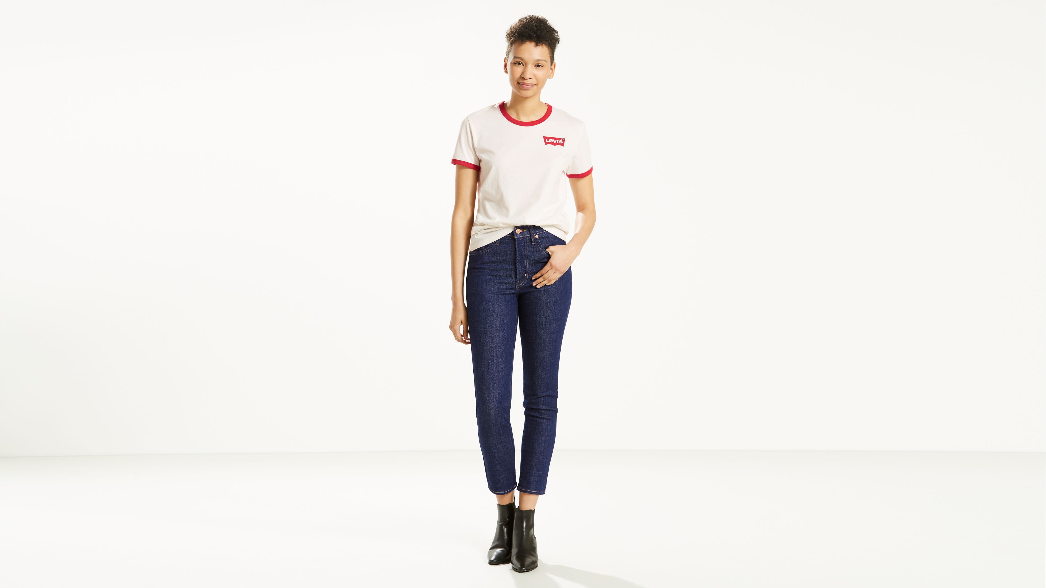 levi's mile high slim cropped jeans