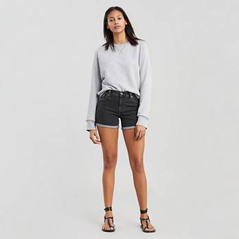 Mid Length Womens Shorts - Black | Levi's® US