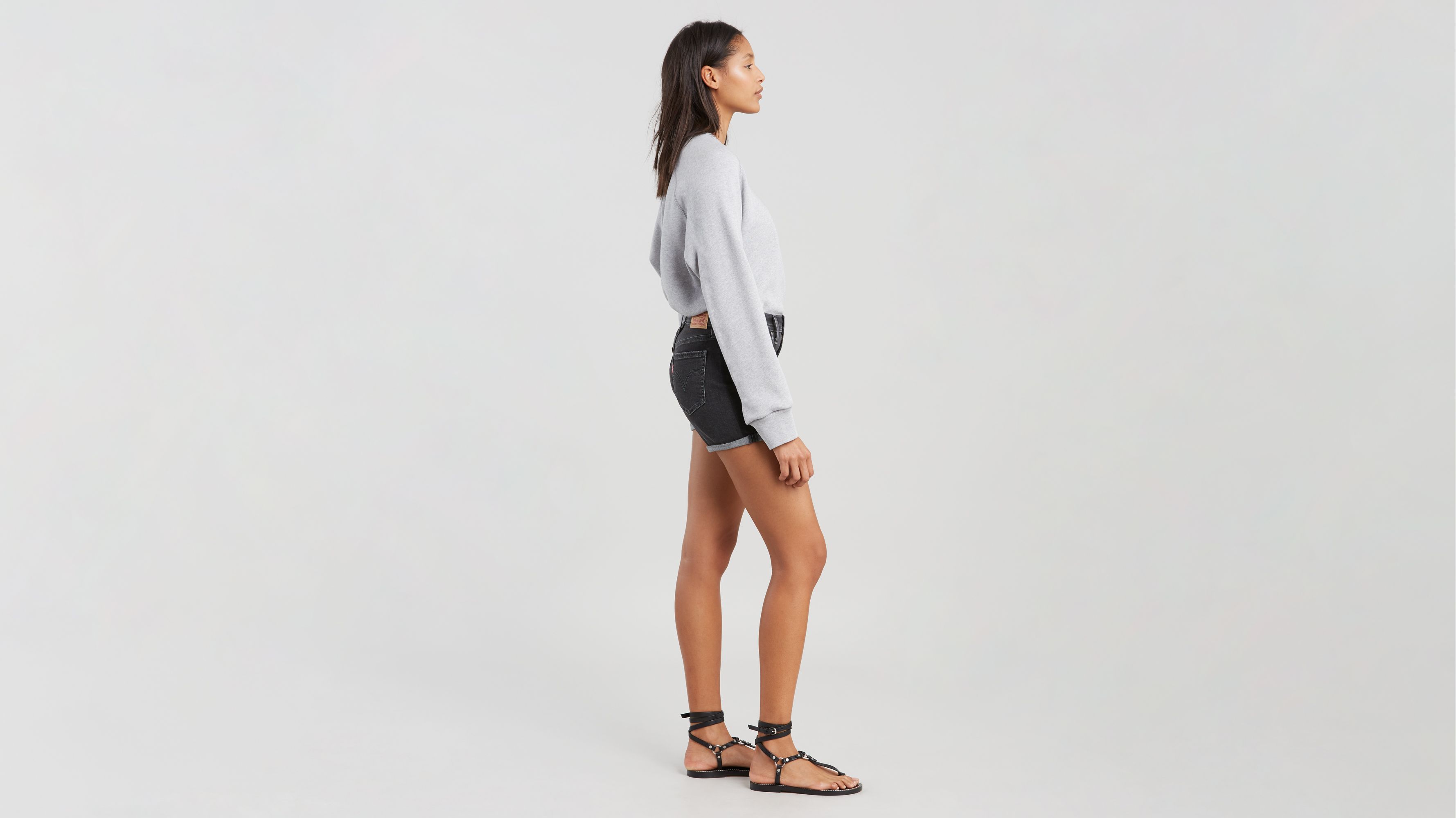 Mid Length Womens Shorts - Black | Levi's® US