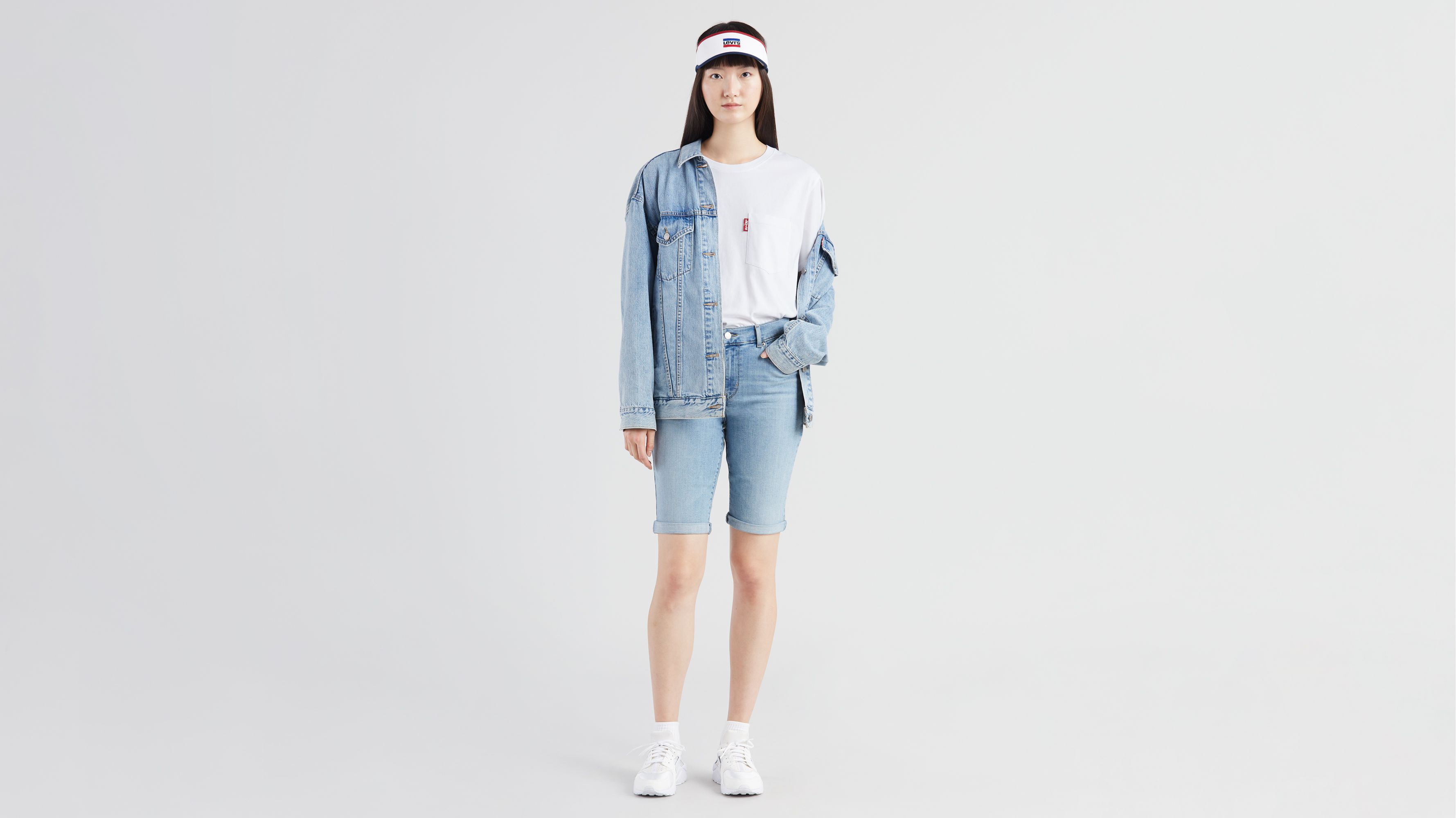 levi's denim bermuda shorts