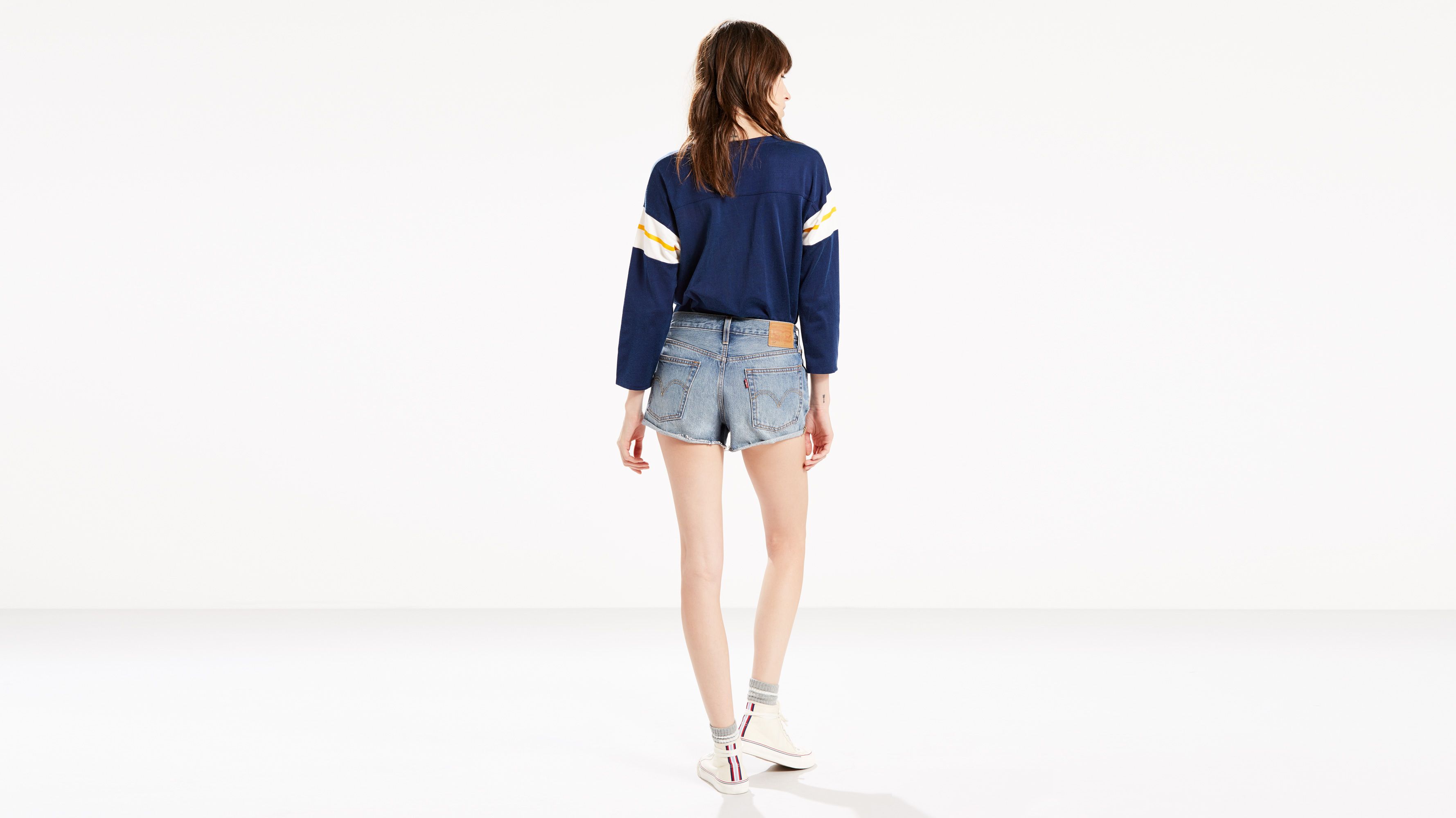 levis 501 shorts blue explorer