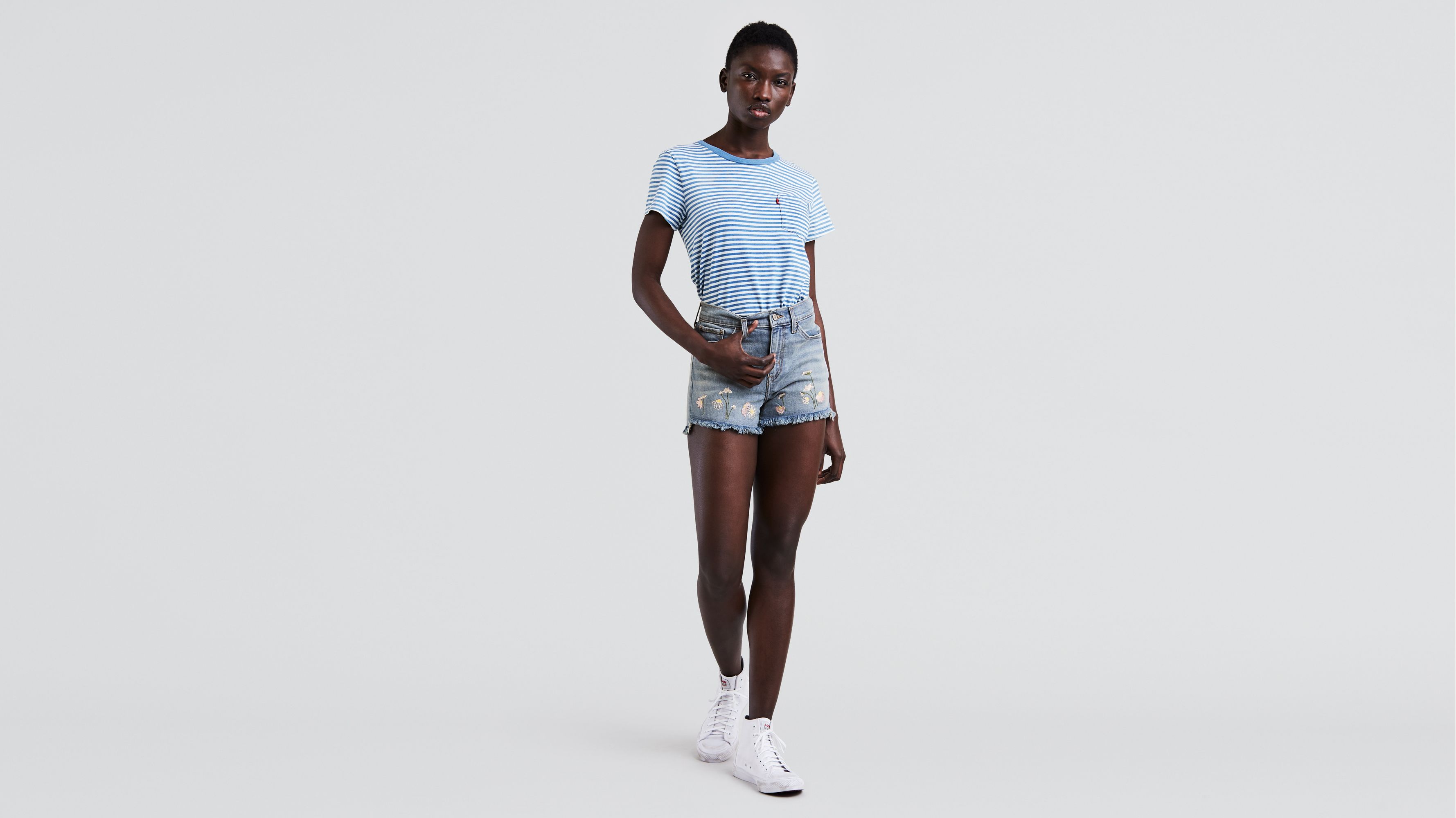 High Rise Womens Shorts Light Wash Levi's® US