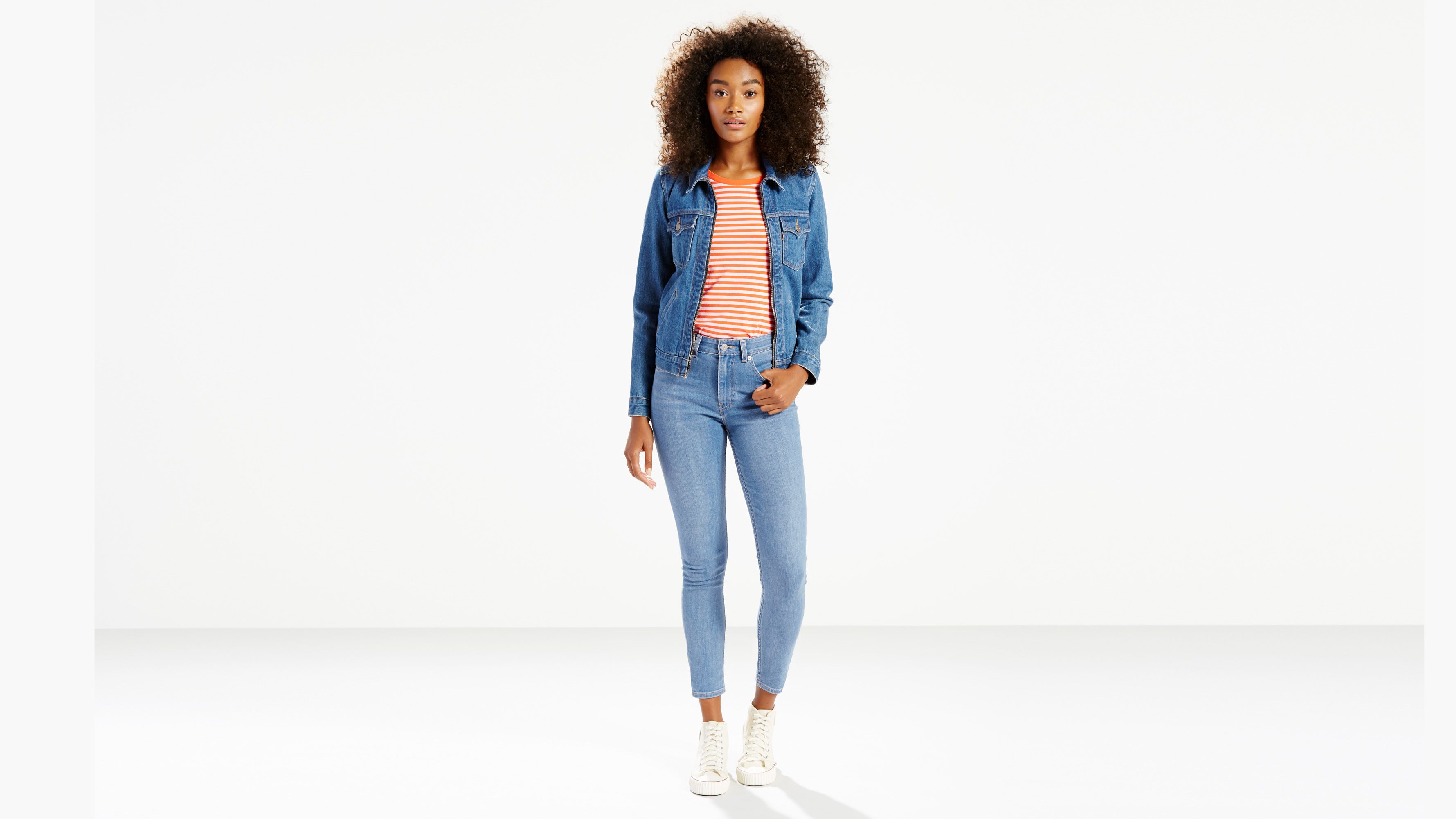 Levi’s 721 Vintage High Rise Skinny Orange Tab Blue women’s jeans W31 L30 