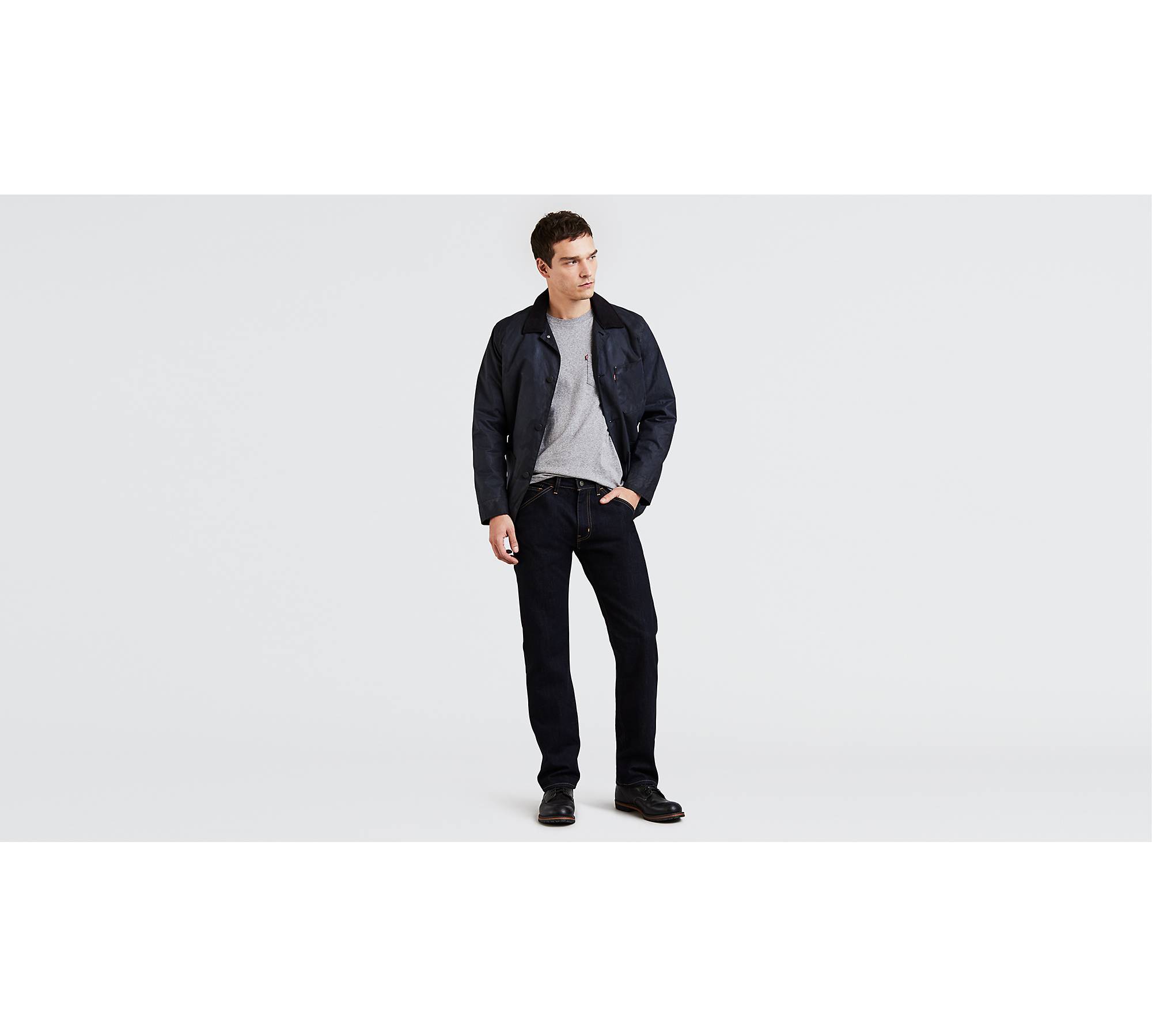 Levi's® 505™ Regular Fit Workwear Utility Jeans - Dark Wash | Levi's® US