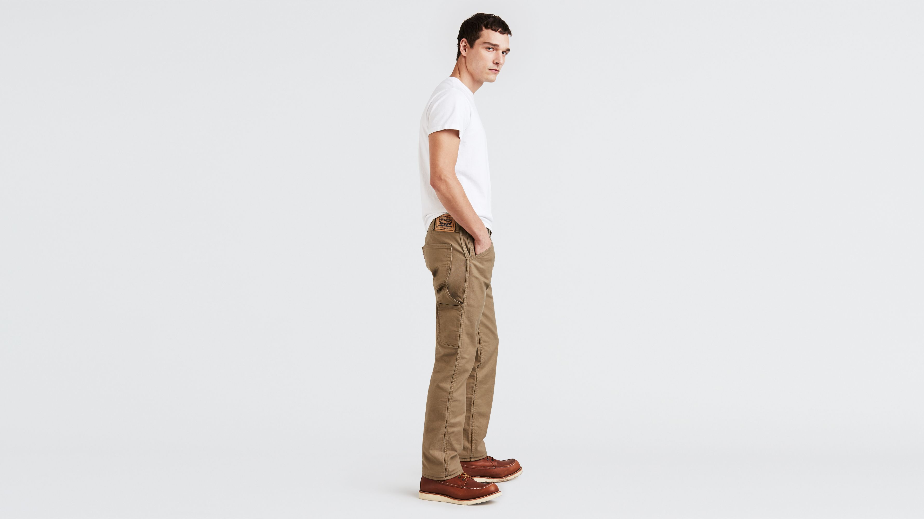 Levi's® 505™ Regular Fit Workwear Utility Pants - Brown | Levi's® US