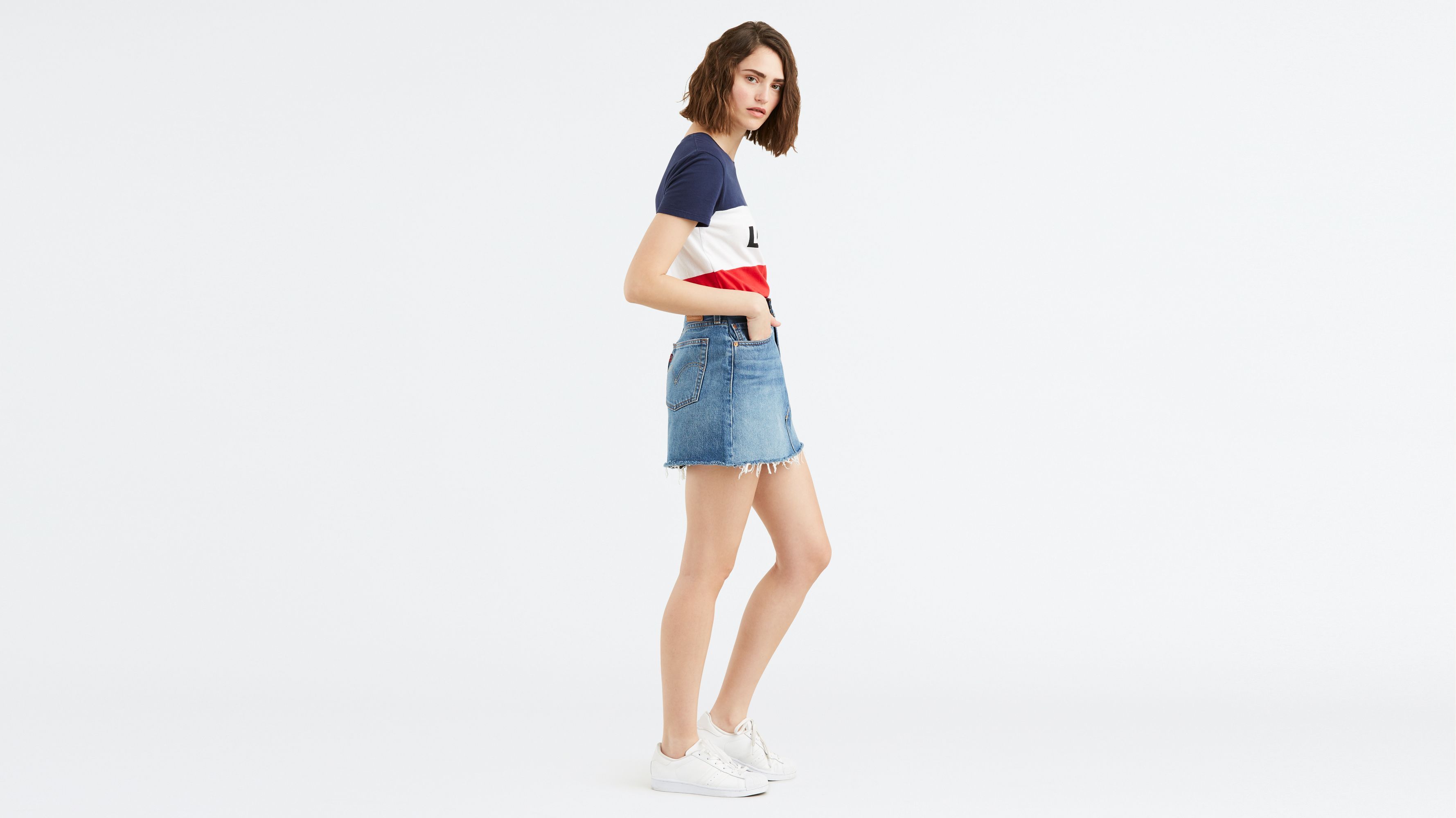 levi's deconstructed skirt middle man