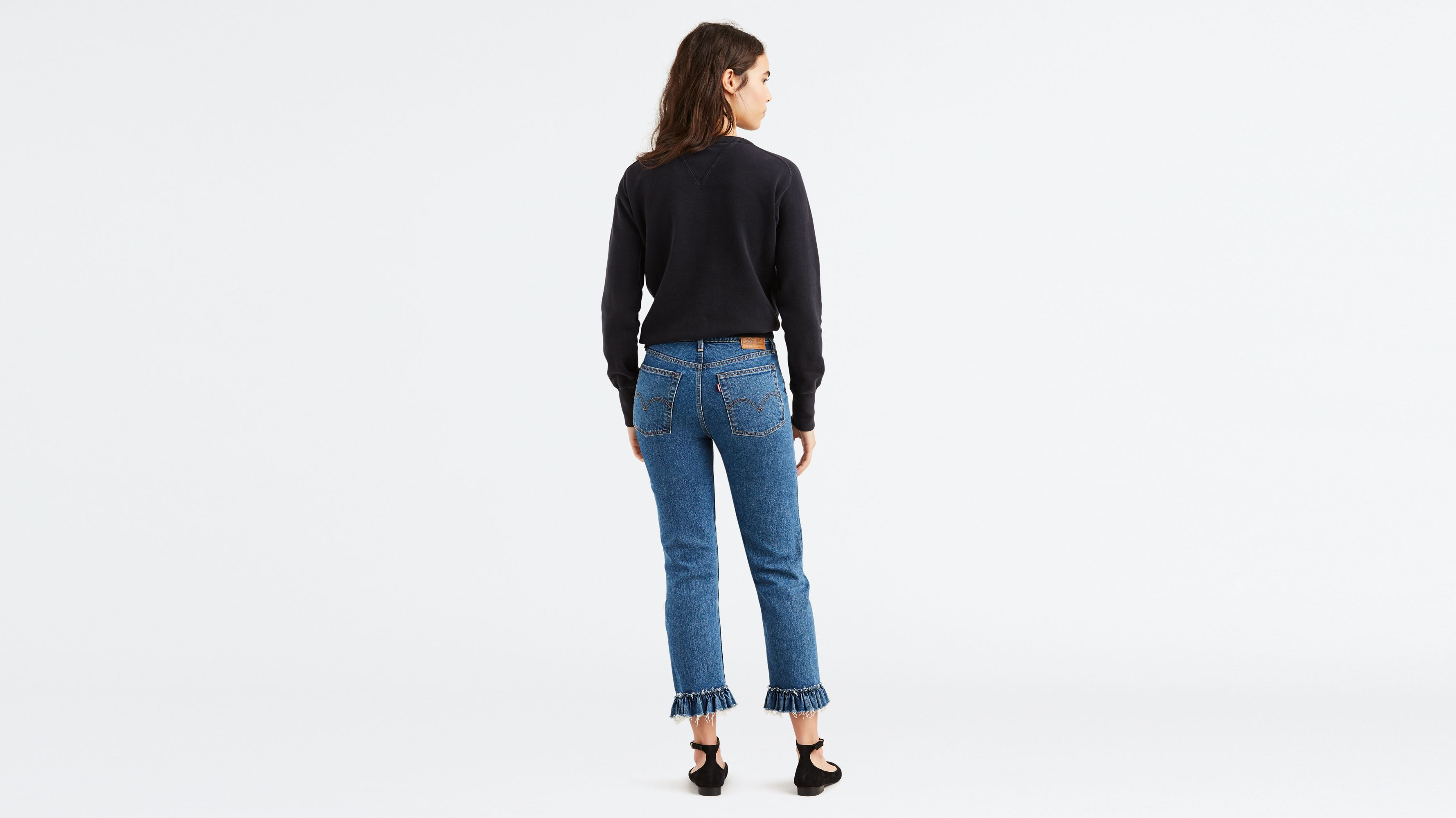 levi's ruffle jeans