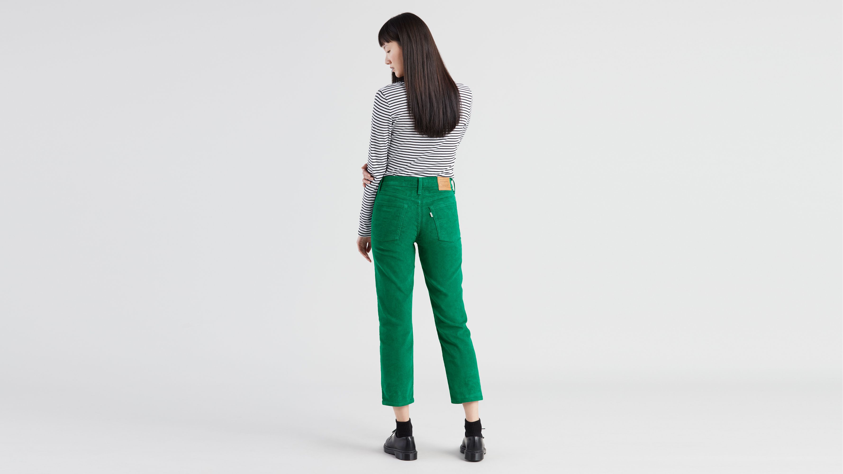 Wedgie Straight Fit Corduroy Pants - Green | Levi's® US