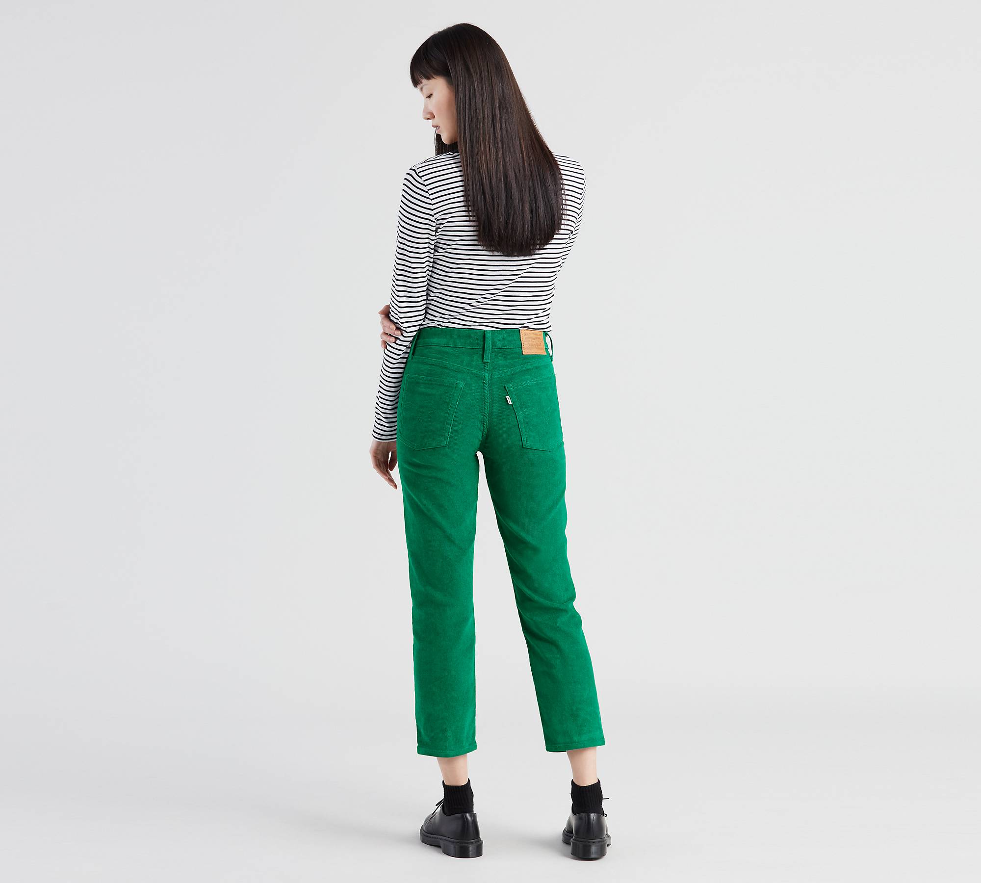 Wedgie Straight Fit Corduroy Pants - Green