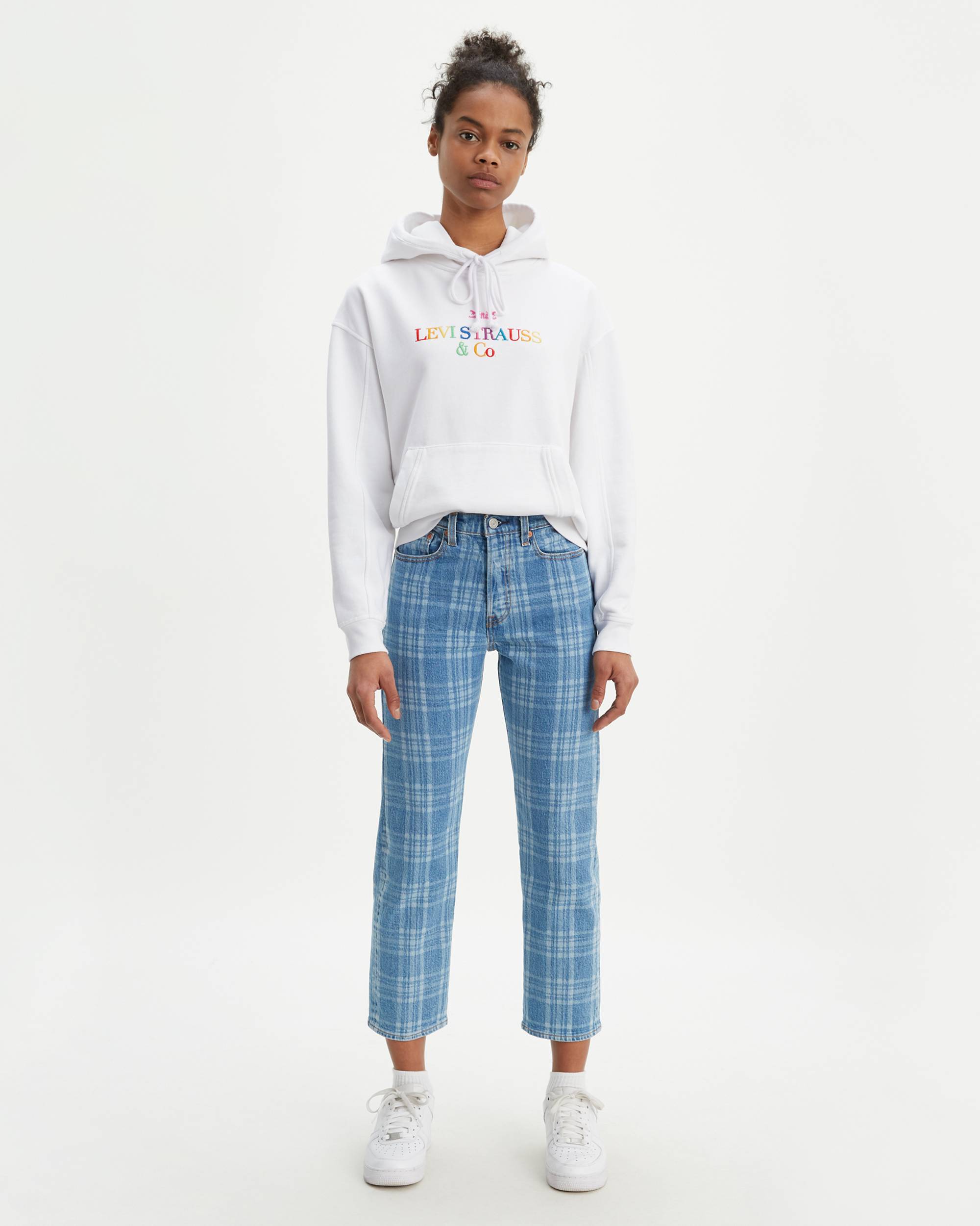 Plaid Wedgie Straight Fit Women's Jeans 1