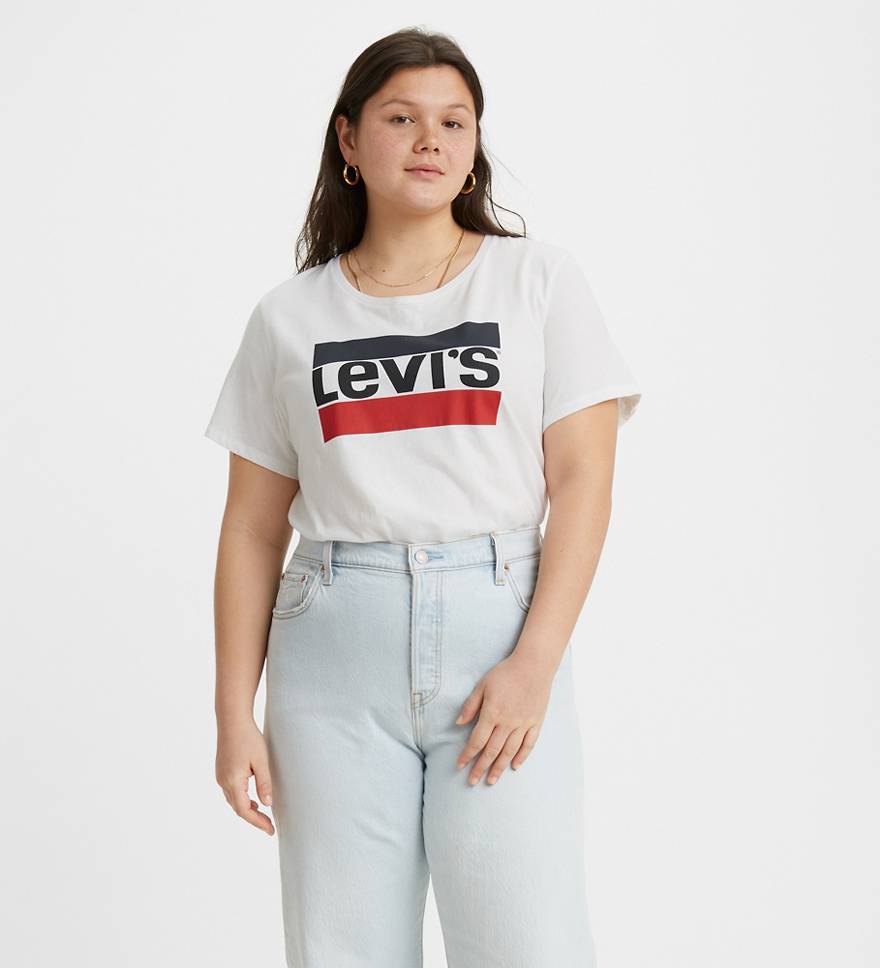 Sportswear Logo Graphic Tee Shirt (plus Size) - White | Levi's® US