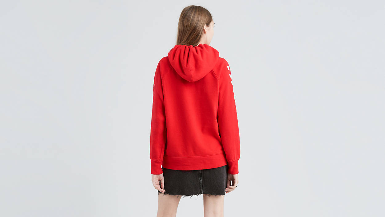 Check Sleeve Sport Hoodie - Red | Levi's® US