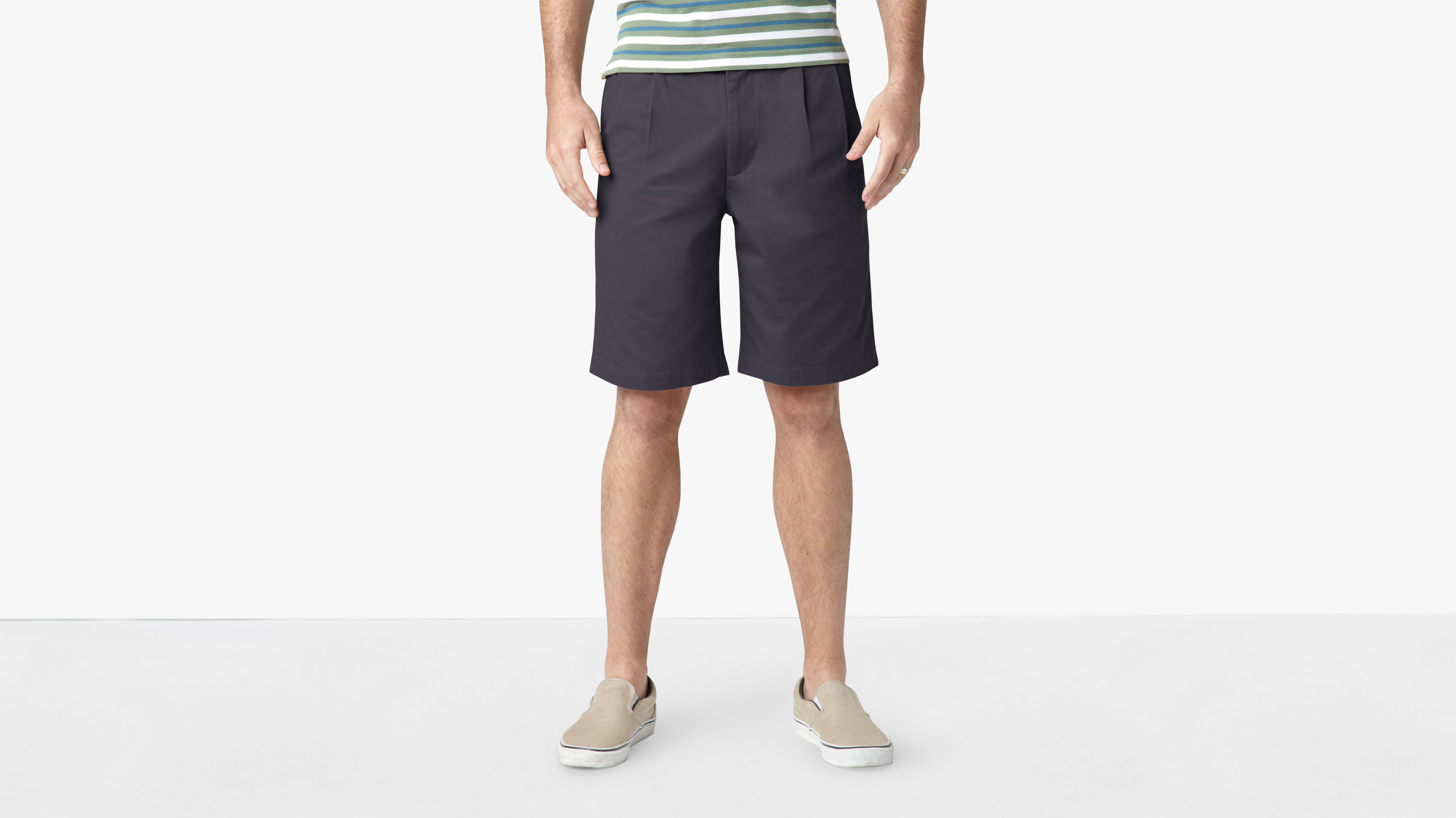 dockers pleated shorts