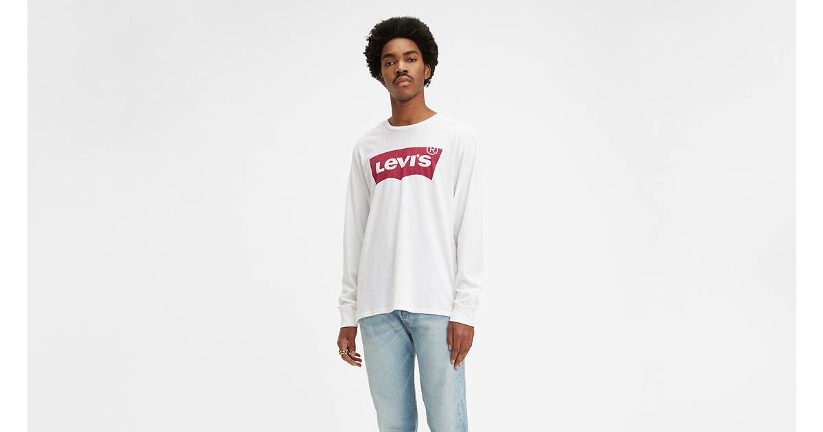 Levi's® Long Sleeve Logo Tee Shirt - White | Levi's® US