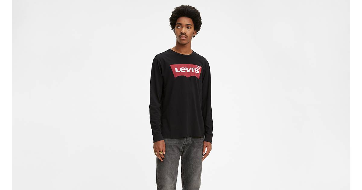 Levi's® Long Sleeve Logo Tee Shirt - Black | Levi's® CA