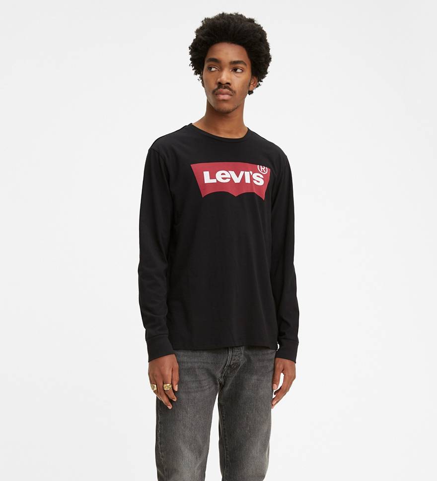Levi's® Long Sleeve Logo Tee Shirt - Black | Levi's® US