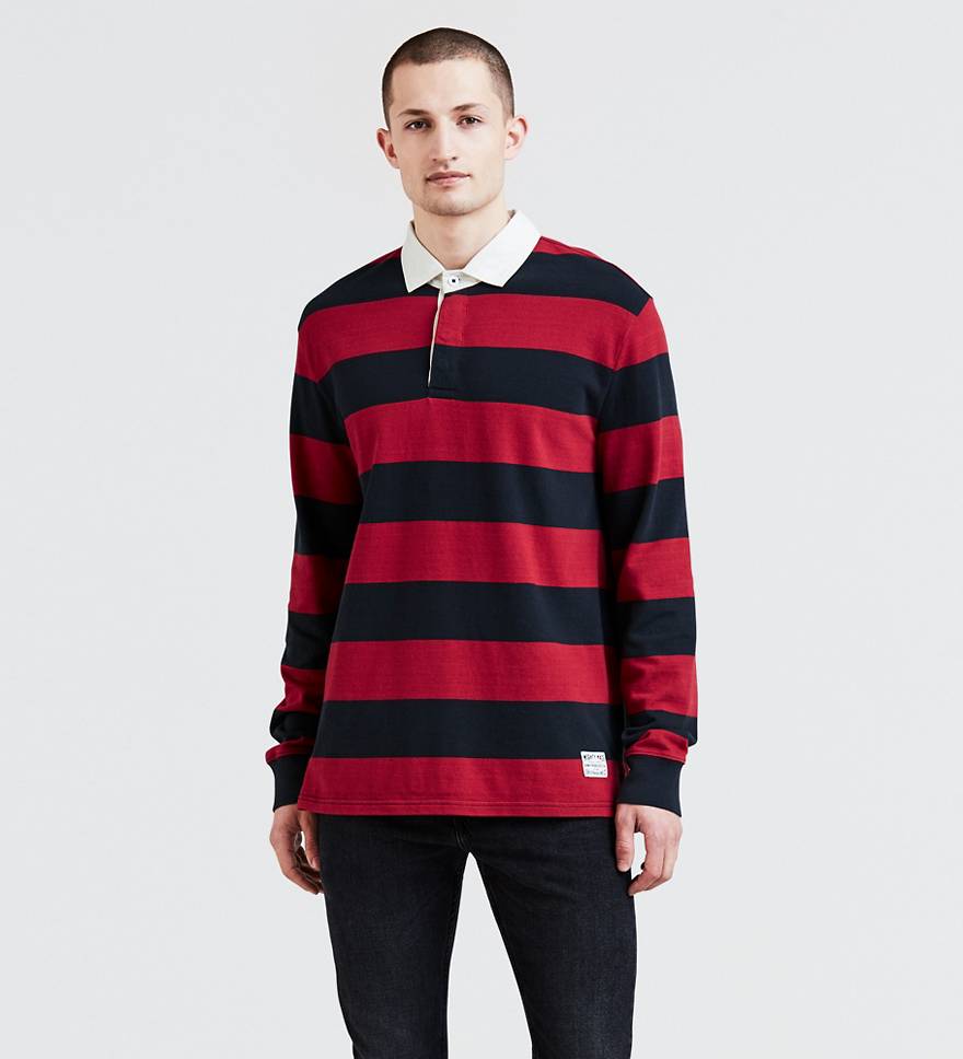 Mighty Made™ Long Sleeve Rugby Polo - Red | Levi's® US