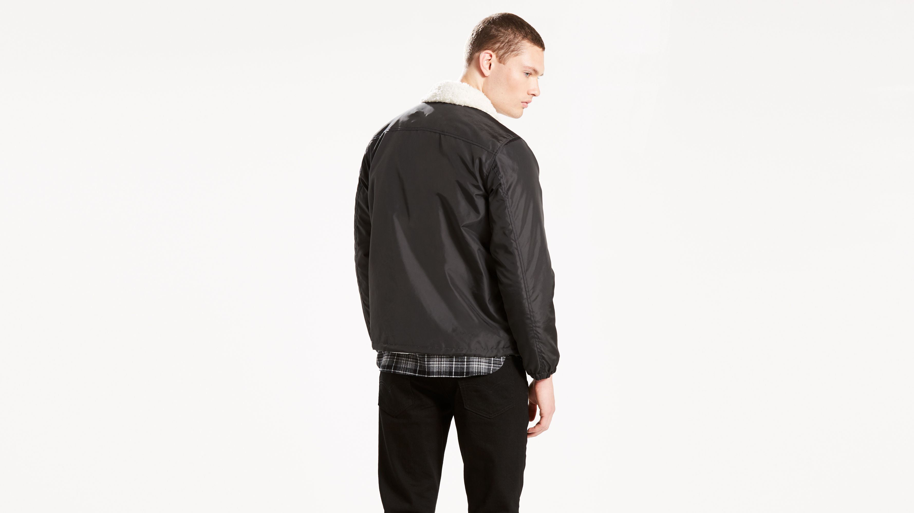 levis sherpa coach's jacket