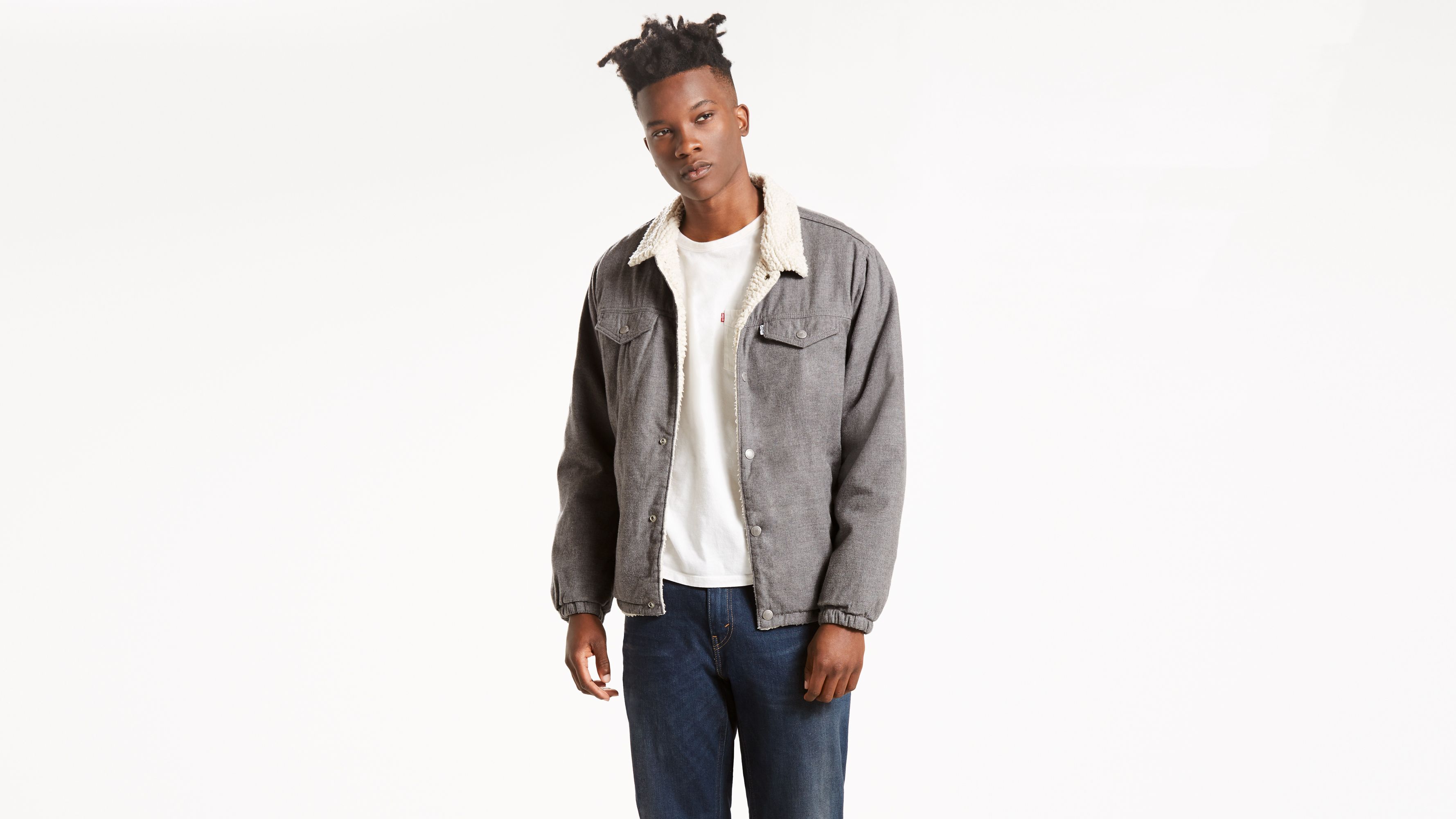 levi's grey corduroy jacket
