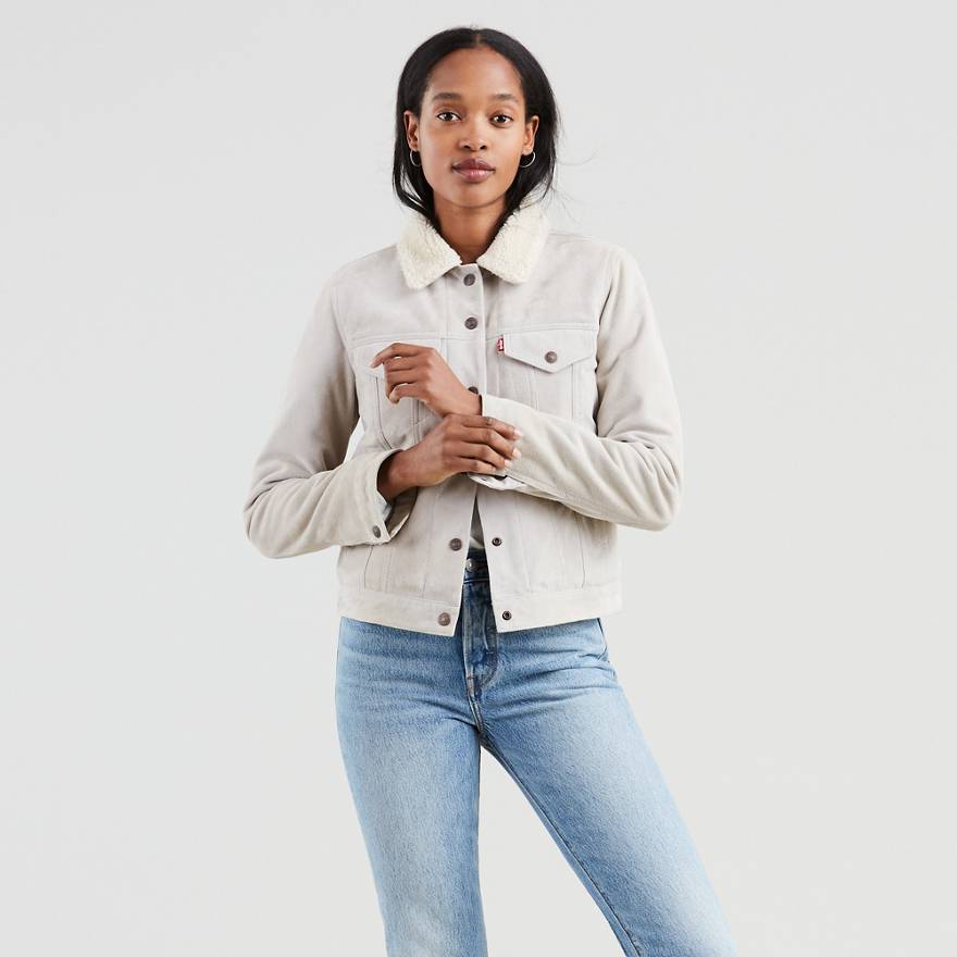Suede Sherpa Trucker Jacket 1
