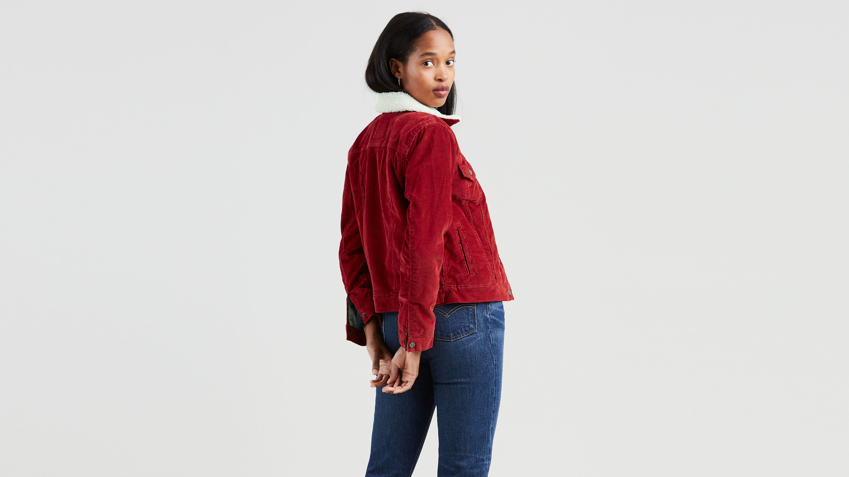levi's red sherpa jacket