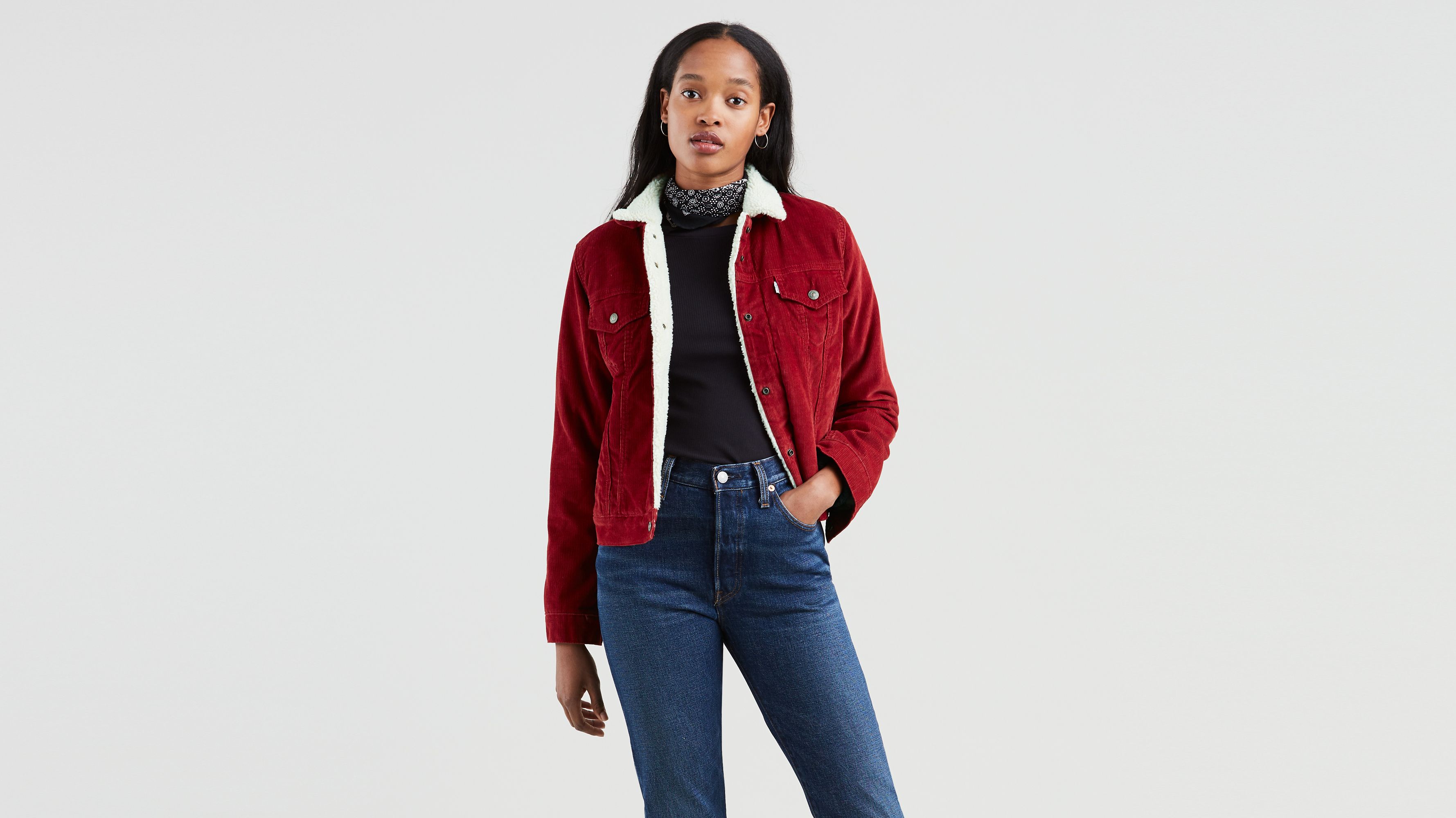 levis sherpa red