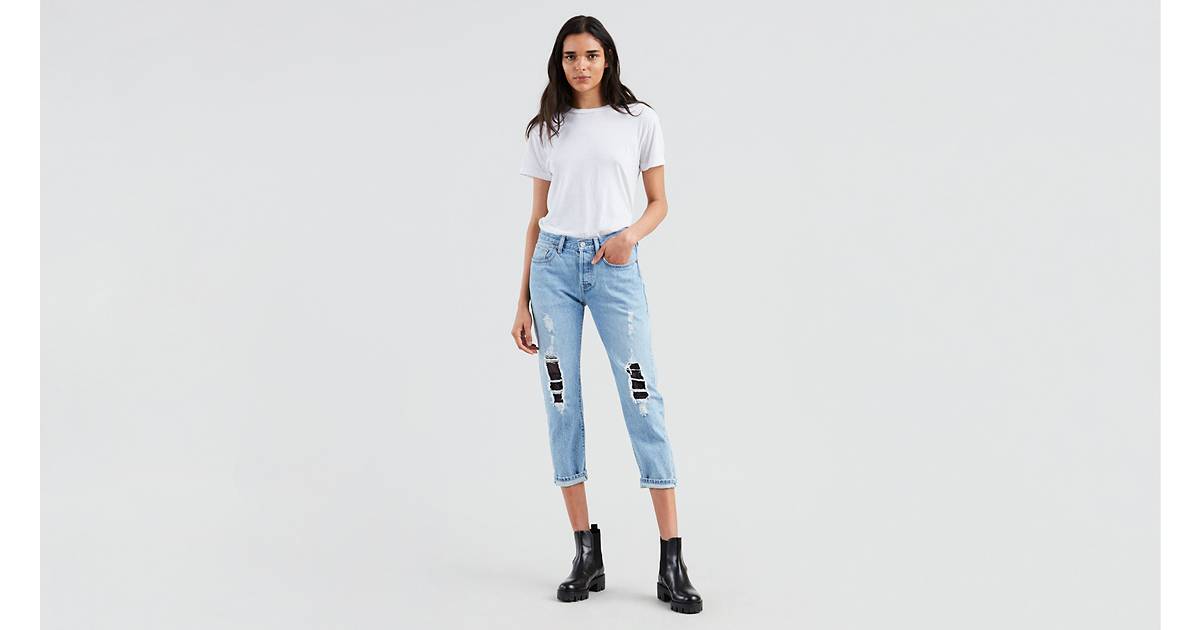 501® Cropped Taper Jeans - Black | Levi's® CA