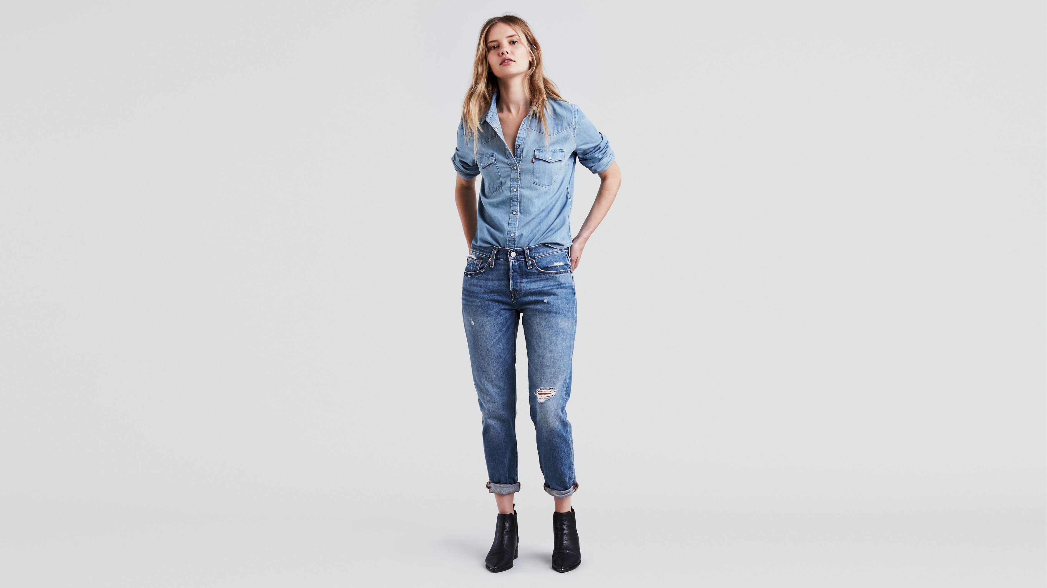 levi's 501 tapered jeans womens