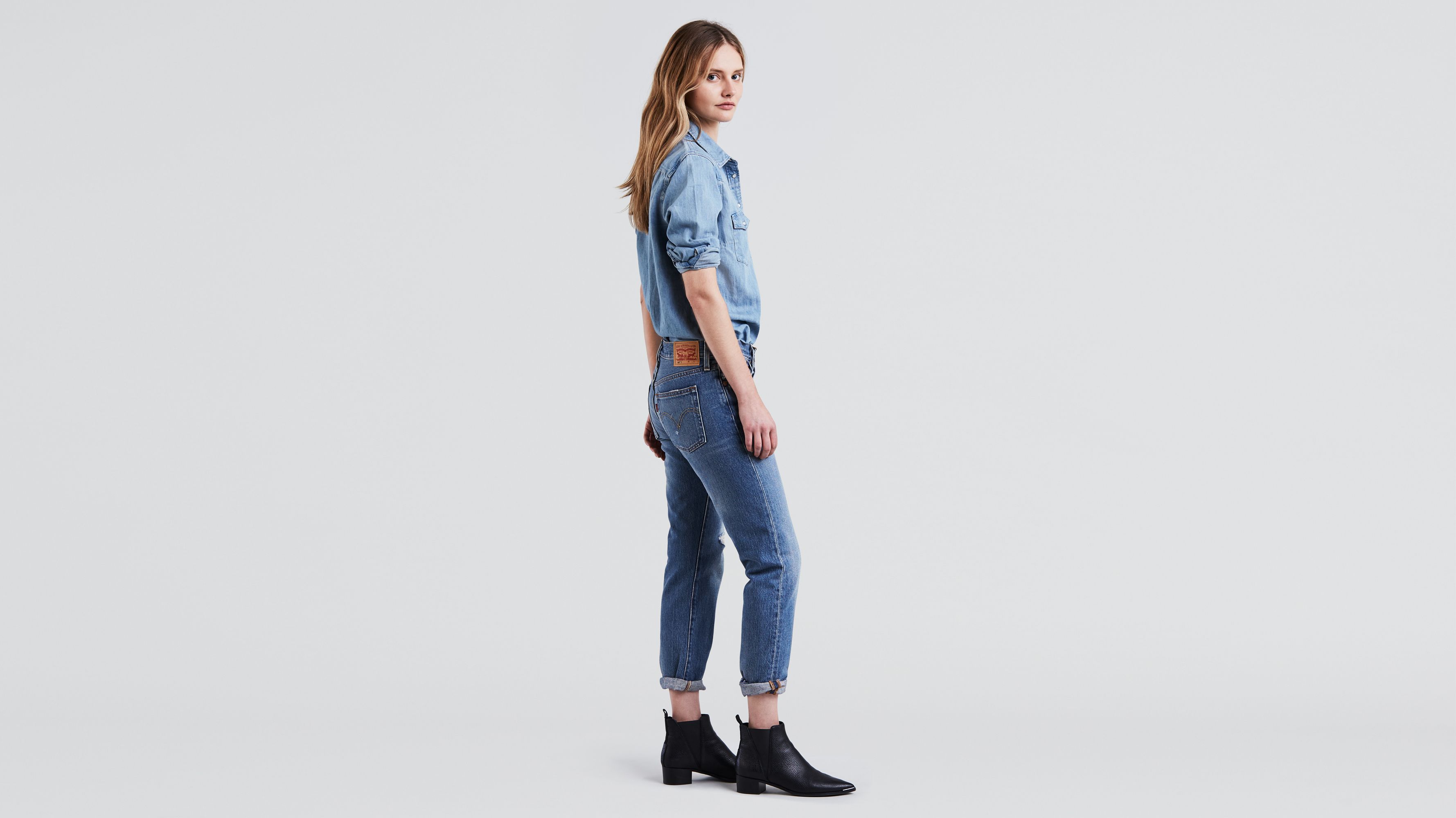 levi's 501 taper jeans womens