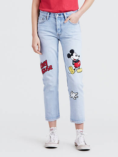 Levi's® X Disney Mickey Mouse 501® Original Cropped Women's Jeans - Medium  Wash | Levi's® US
